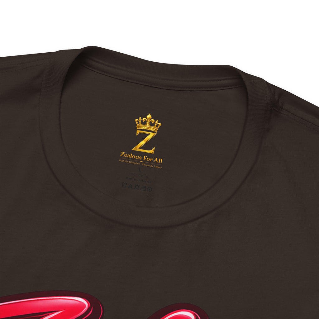 Zealous For All Graphic T-Shirt (Red Logo) Printify