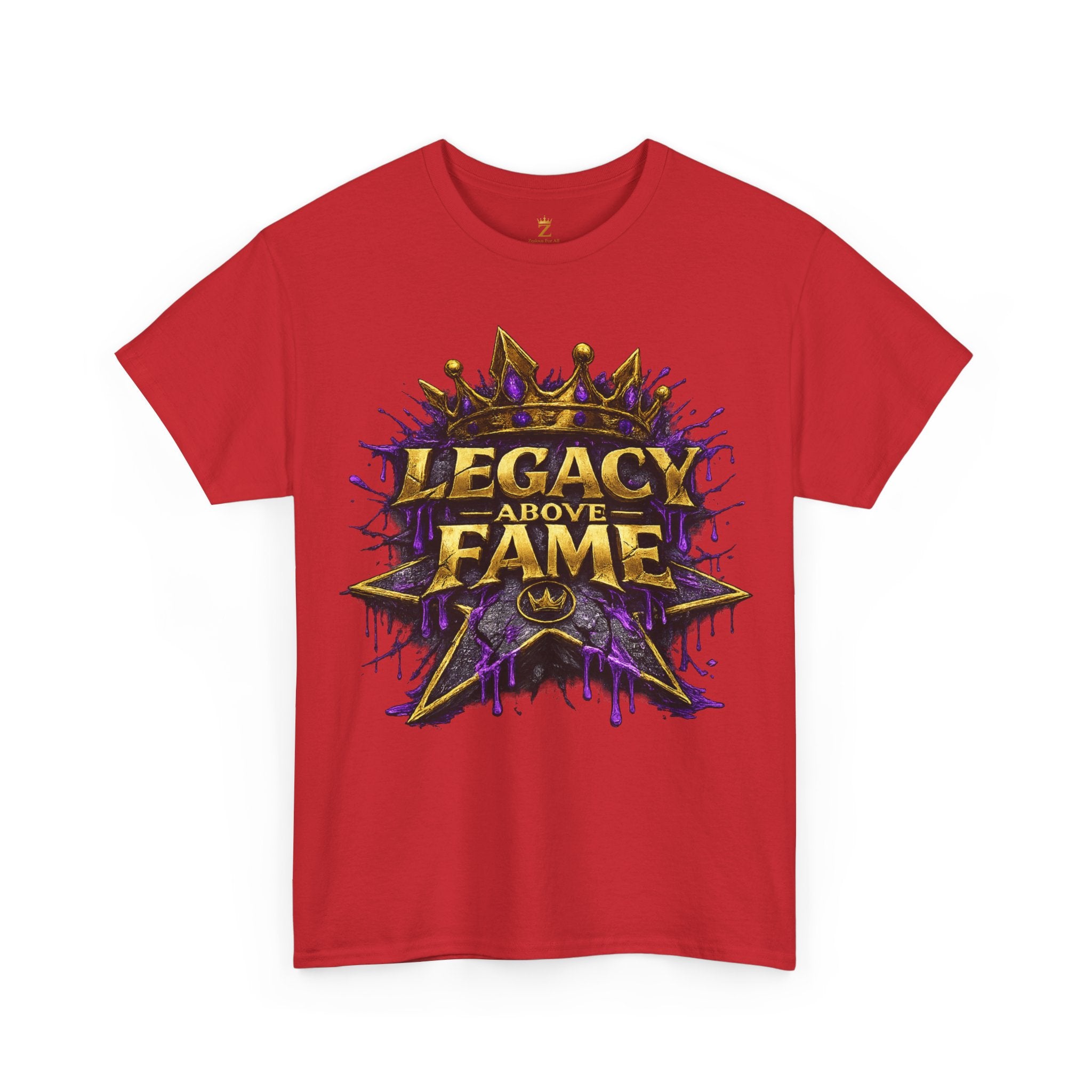 Adult Legacy Above Fame Graphic T-Shirt (Purple Drip) - Zealous For All