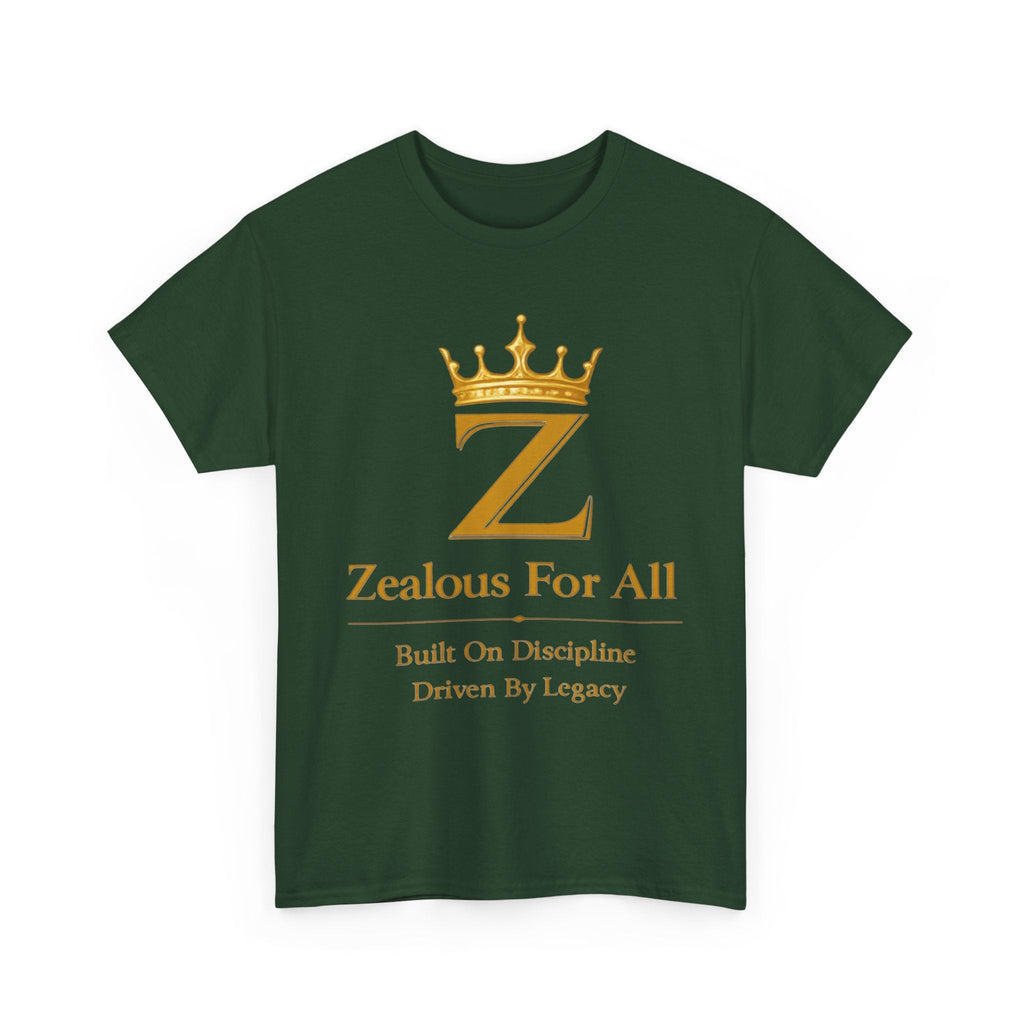 Unisex Zealous For All T-Shirt (Gold Logo) Printify