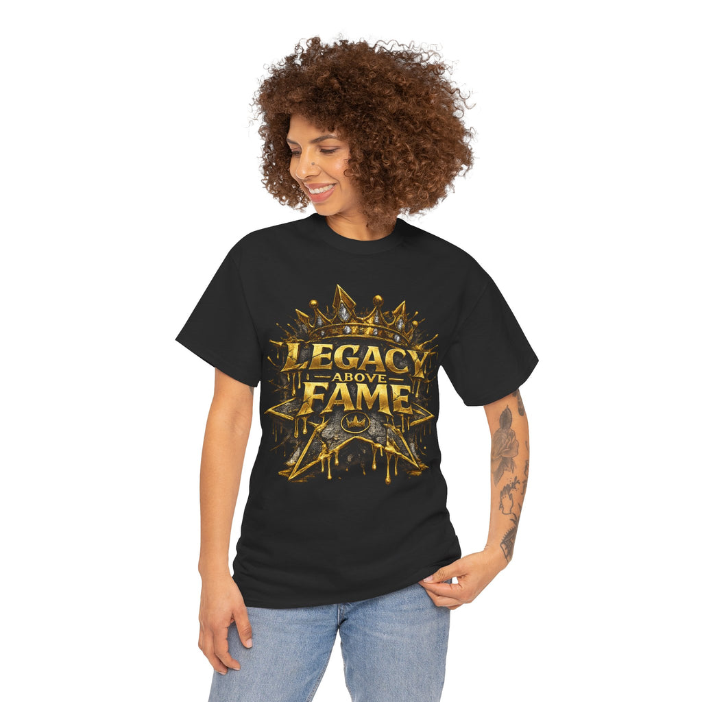 Adult Legacy Above Fame Graphic T-Shirt (Gold Drip) - Zealous For All
