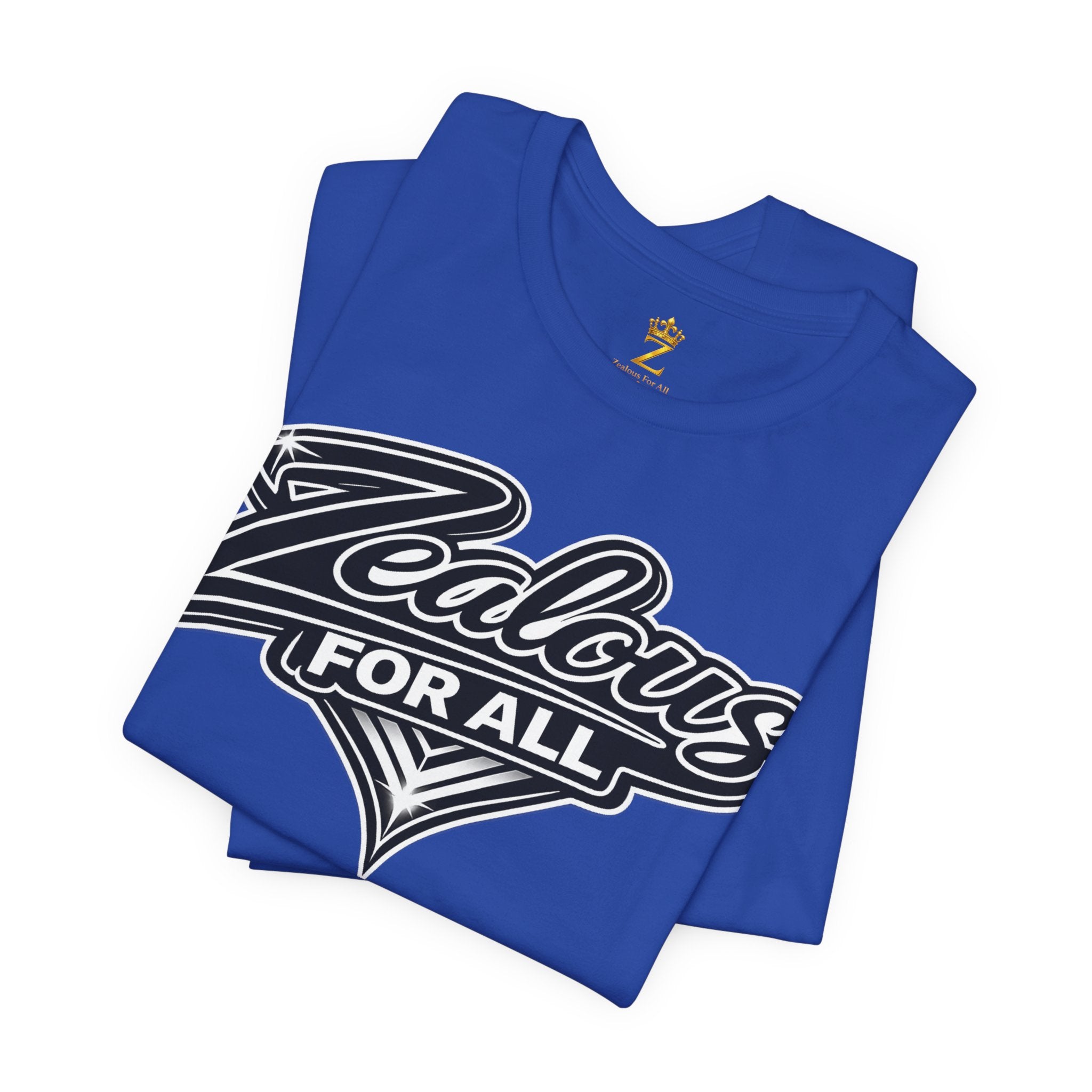 Zealous For All Graphic T-Shirt (Black Logo) Printify