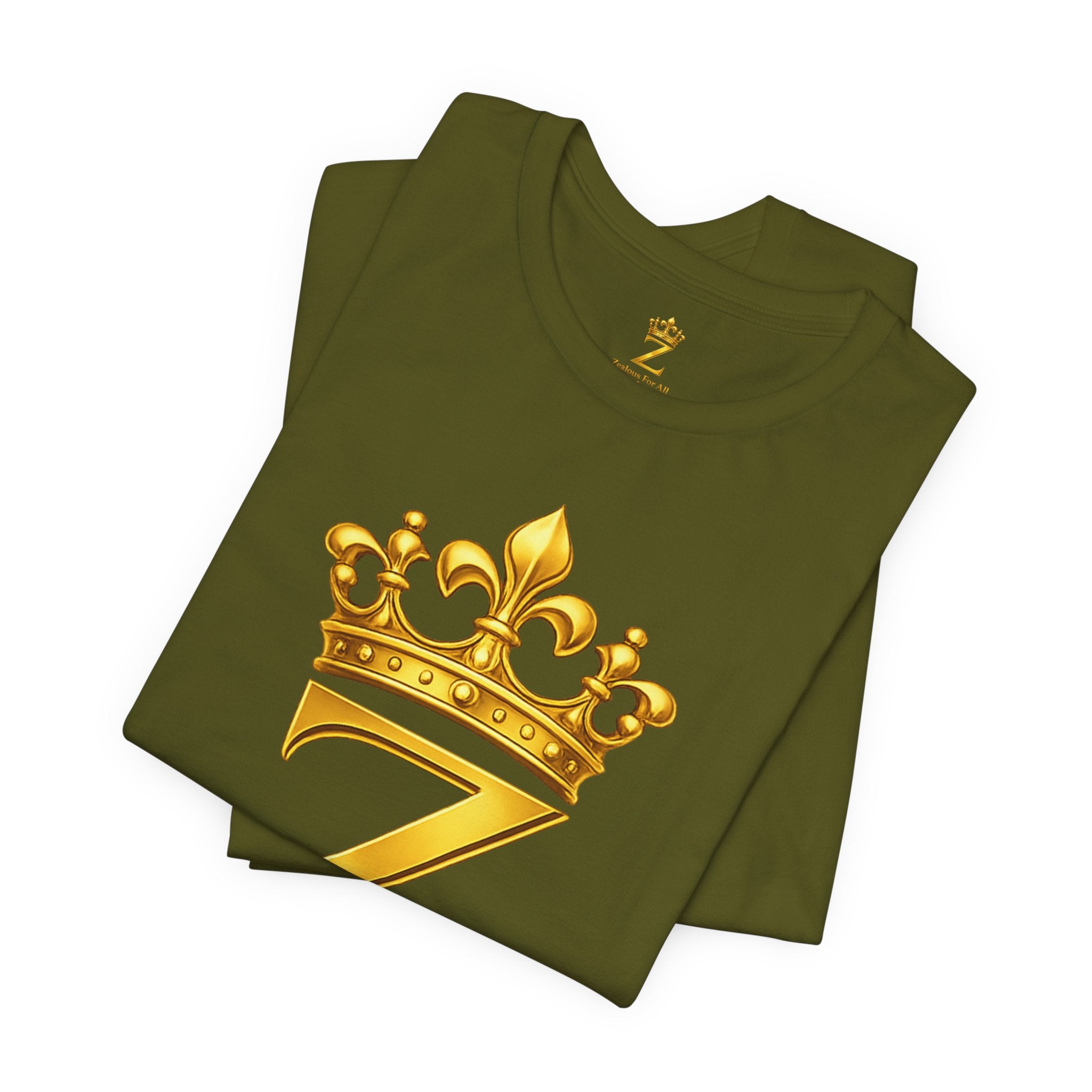 Unisex Zealous For All T-Shirt (Gold Logo) Printify