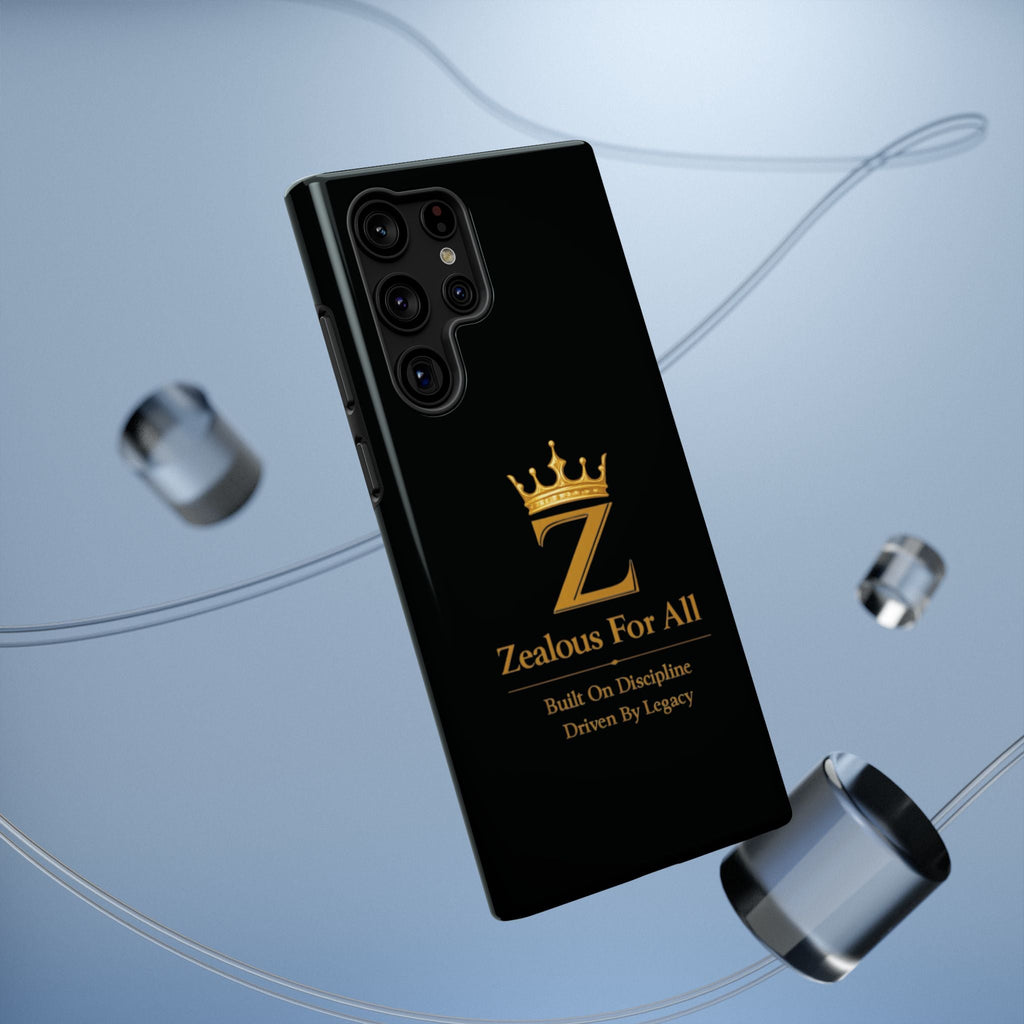Phone Case — "Zealous For All" Gold Crown Impact-Resistant Case Printify