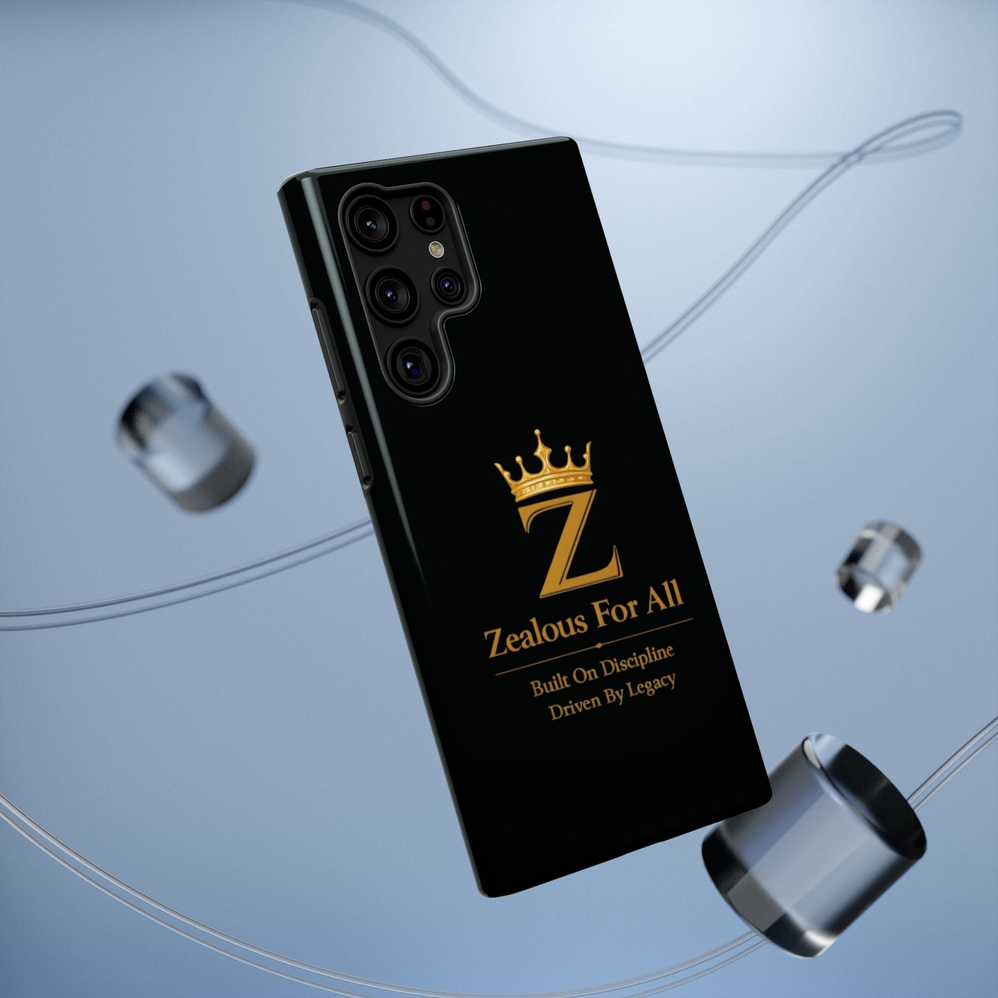 Phone Case — "Zealous For All" Gold Crown Impact-Resistant Case Printify