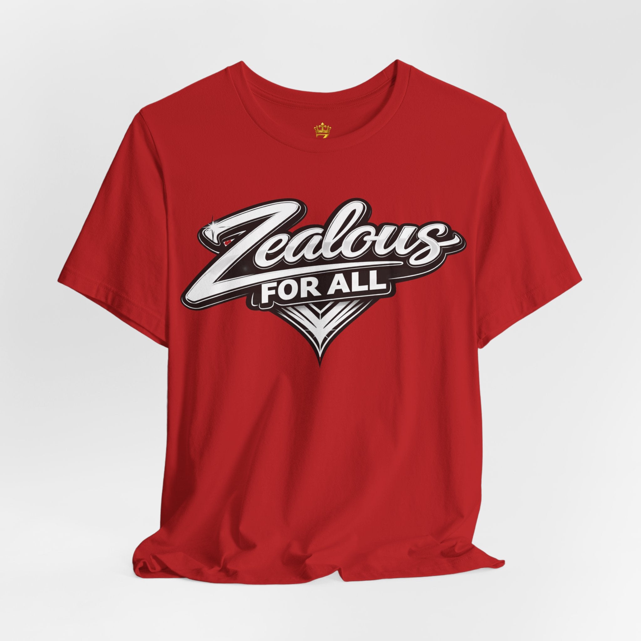 Zealous For All Graphic T-Shirt (White Logo) Printify