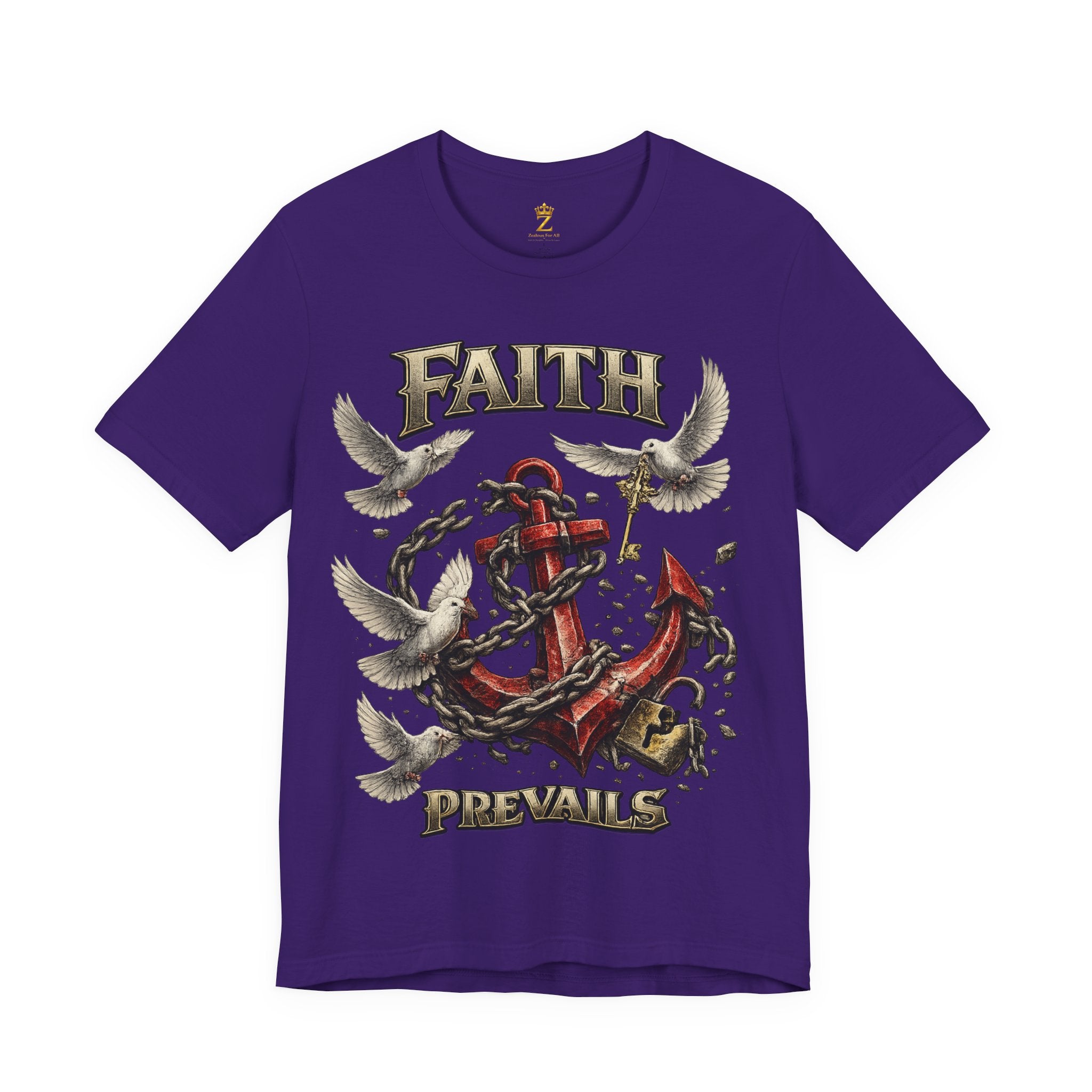 Faith Prevails T‑Shirt (Red Anchor) Printify
