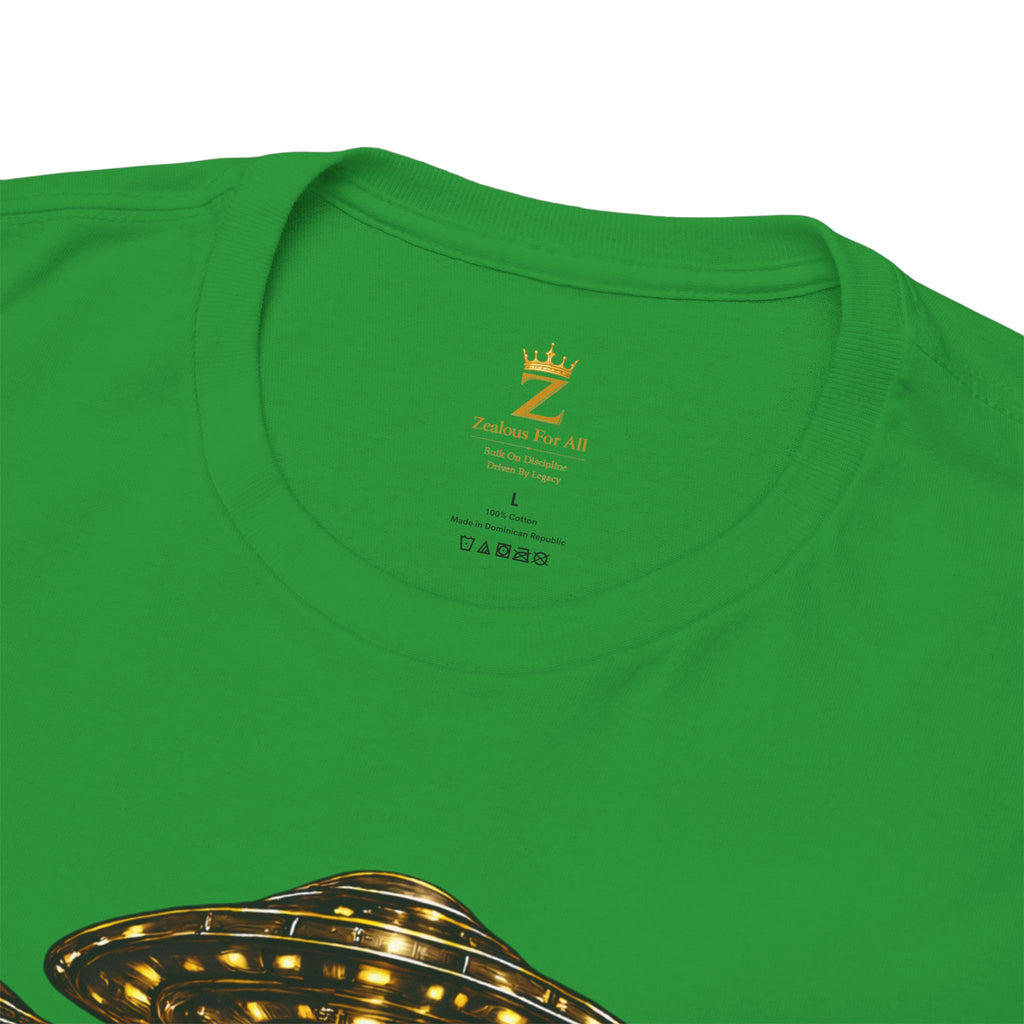 Adult "United. Fly. Organized." Graphic Tee (Gold) Printify