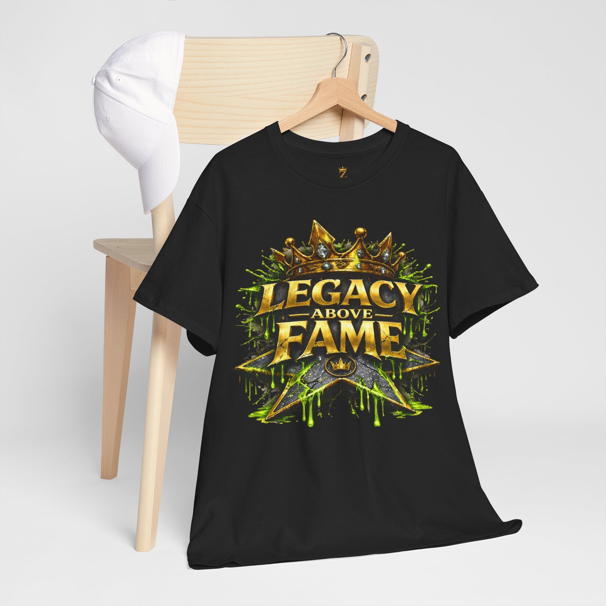 Adult Legacy Above Fame Graphic T-Shirt (Lime Green Drip) - Zealous For All