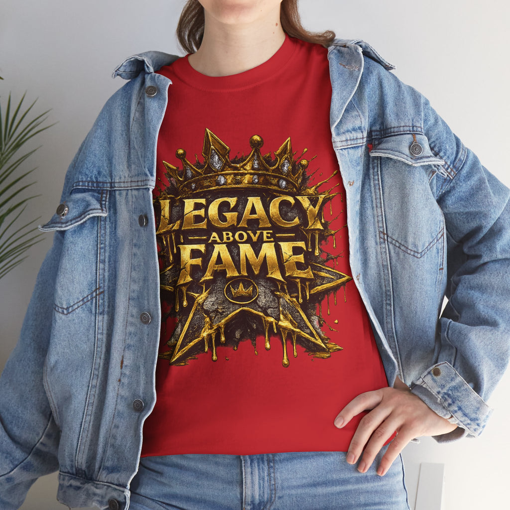 Adult Legacy Above Fame Graphic T-Shirt (Gold Drip) - Zealous For All