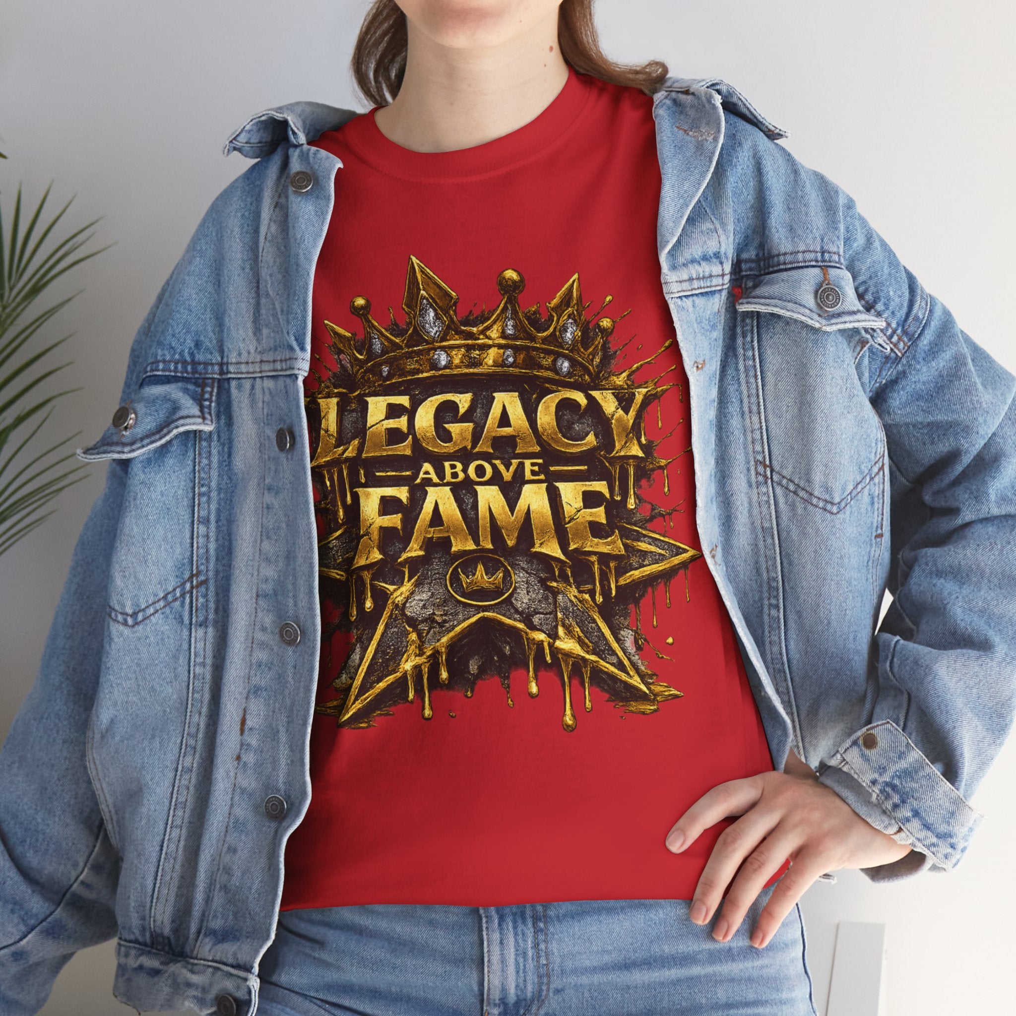 Adult Legacy Above Fame Graphic T-Shirt (Gold Drip) - Zealous For All