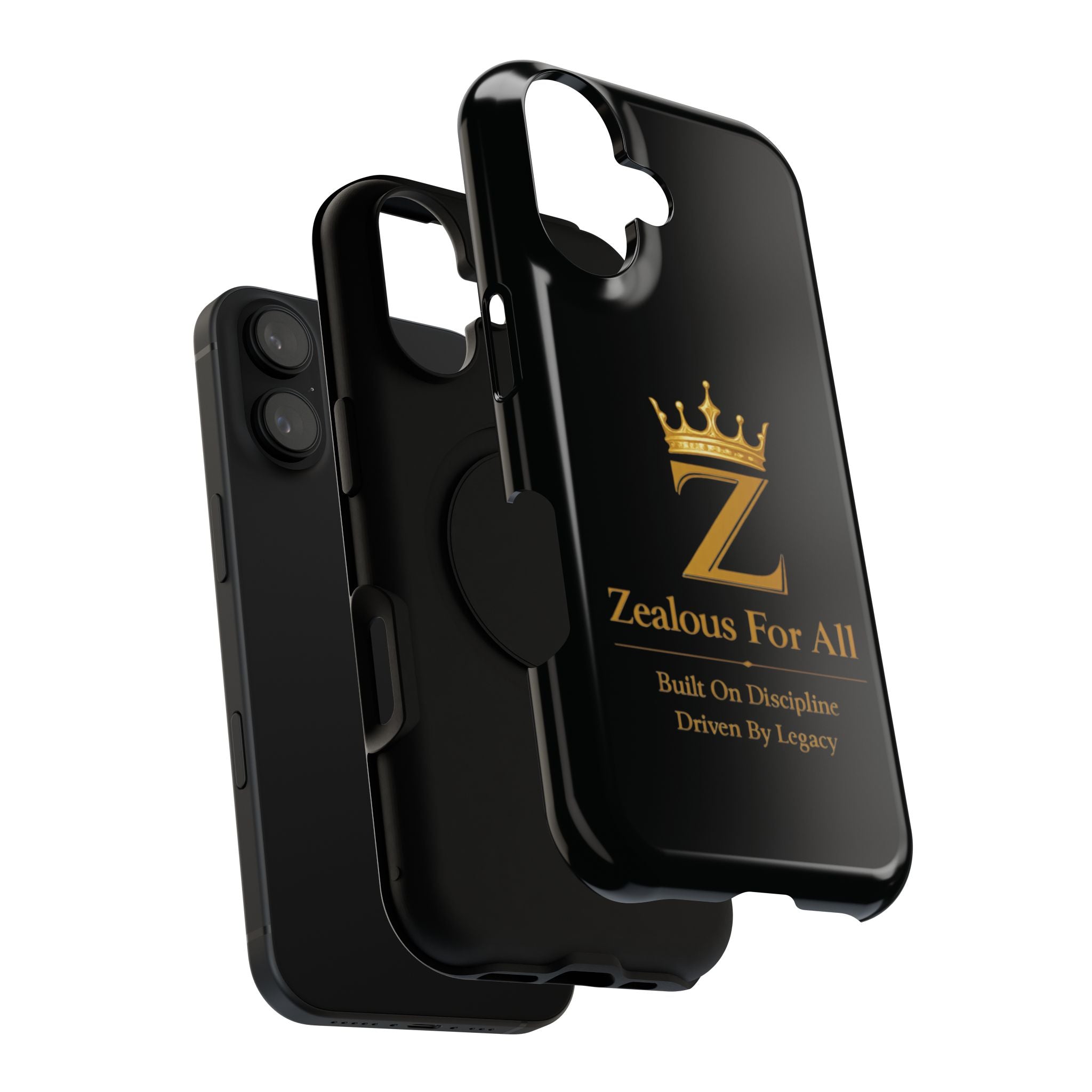 Phone Case — "Zealous For All" Gold Crown Impact-Resistant Case Printify