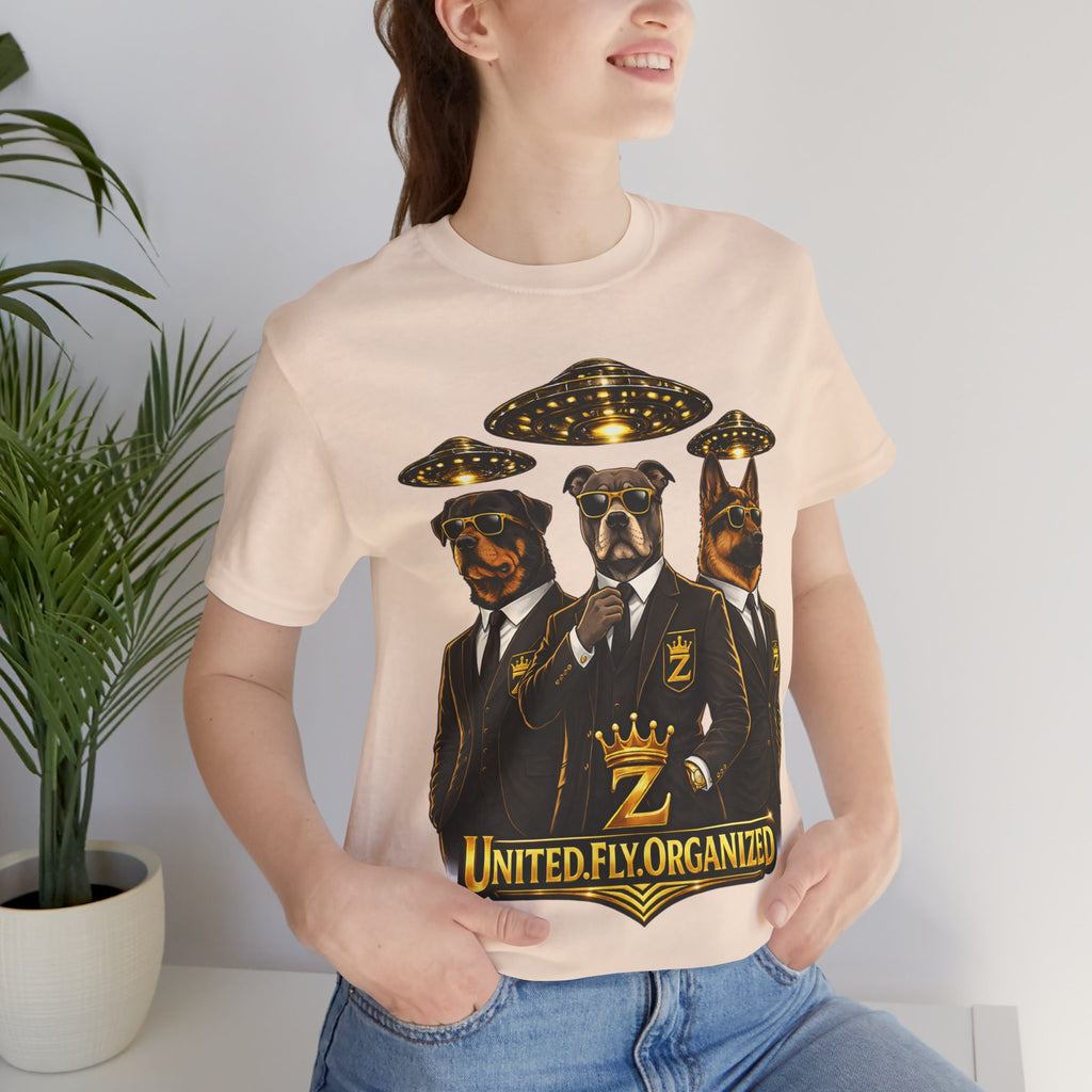 COMING SOON... United. Fly. Organized. Graphic Tee (Gold) Printify