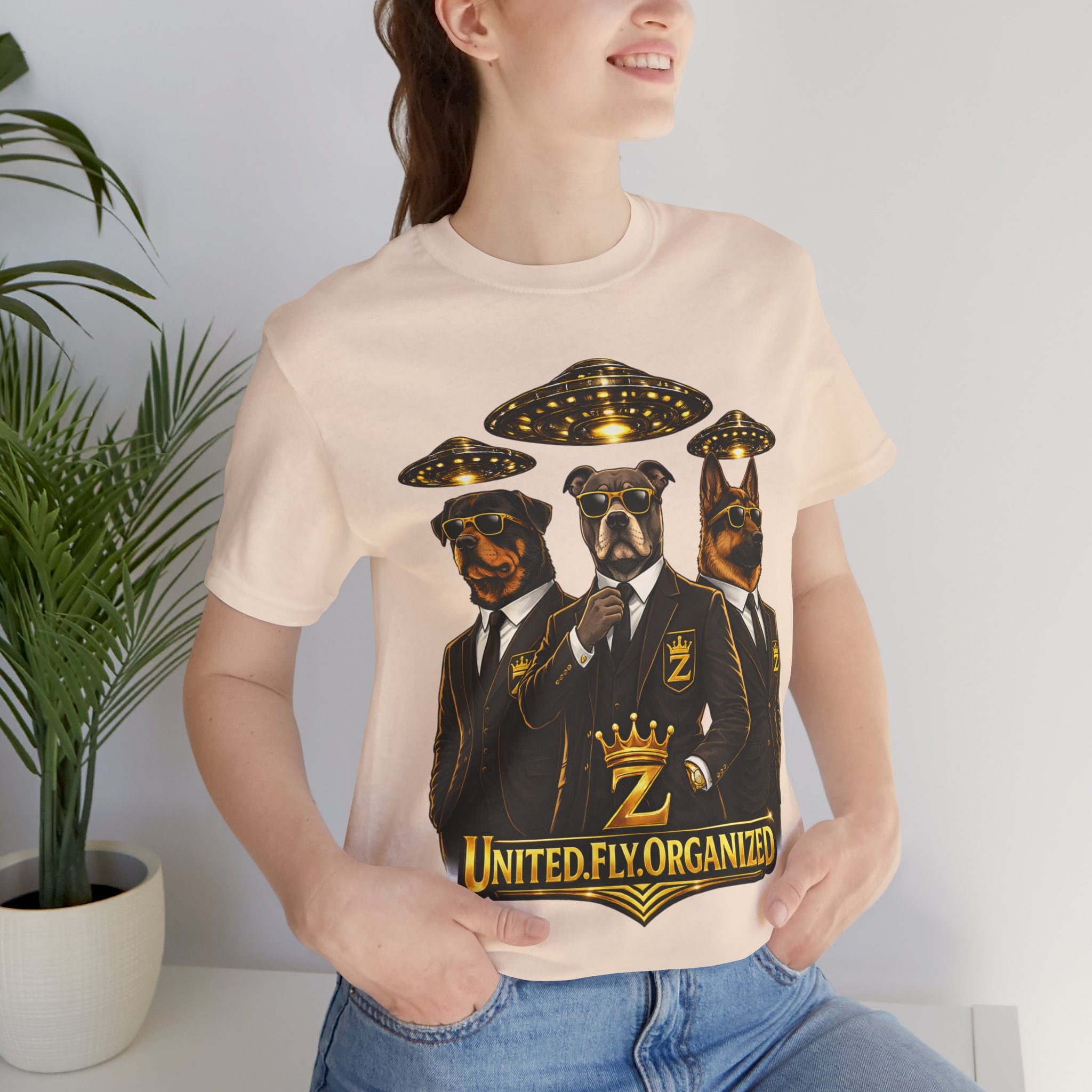 COMING SOON... United. Fly. Organized. Graphic Tee (Gold) Printify