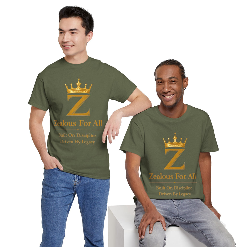 Unisex Zealous For All T-Shirt (Gold Logo) Printify