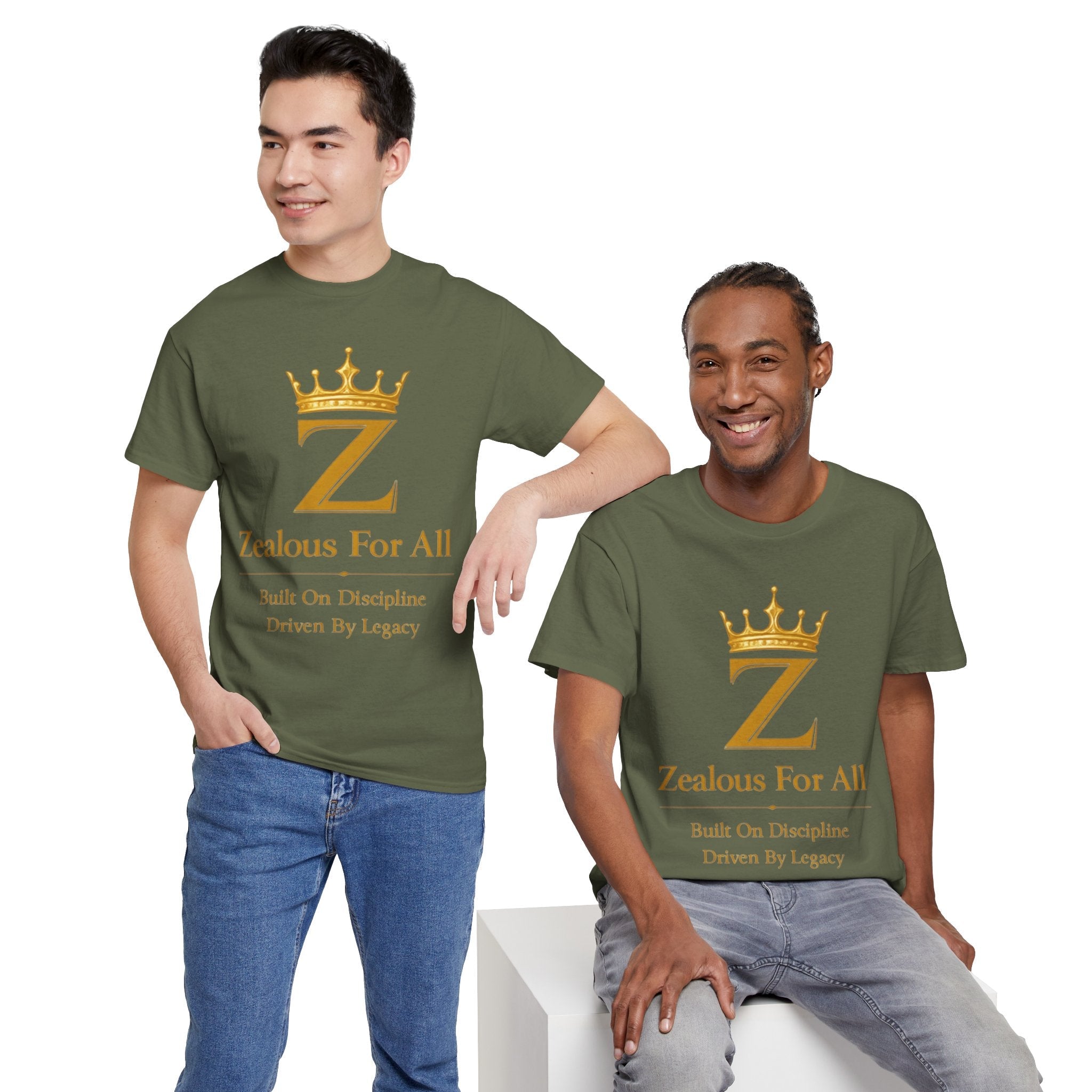 Unisex Zealous For All T-Shirt (Gold Logo) Printify