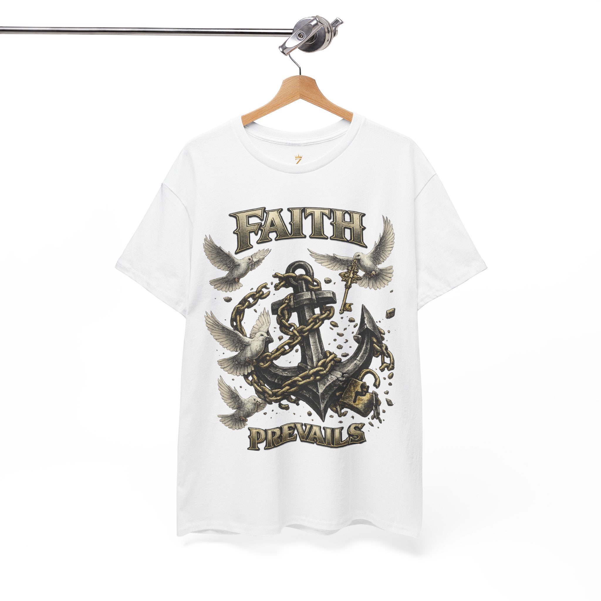 Adult Faith Prevails T‑Shirt (Black Anchor) Printify