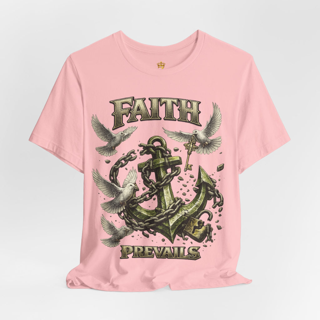 Faith Prevails T‑Shirt (Green Anchor) Printify