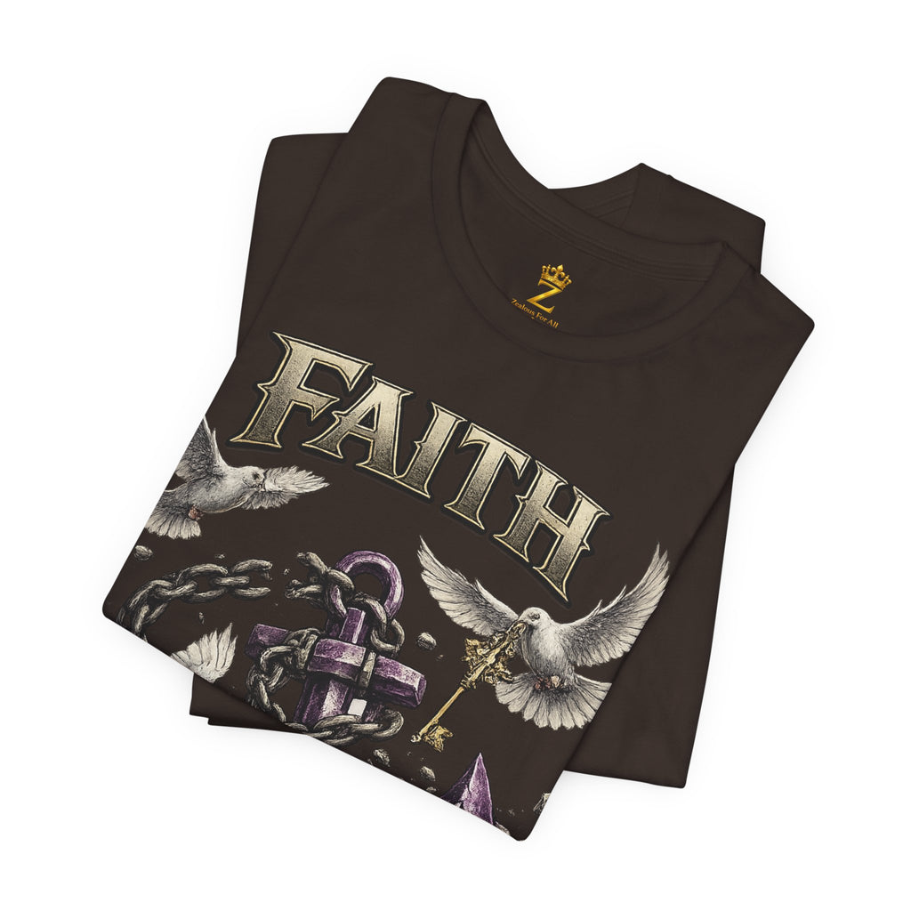 Faith Prevails T‑Shirt (Purple Anchor) Printify