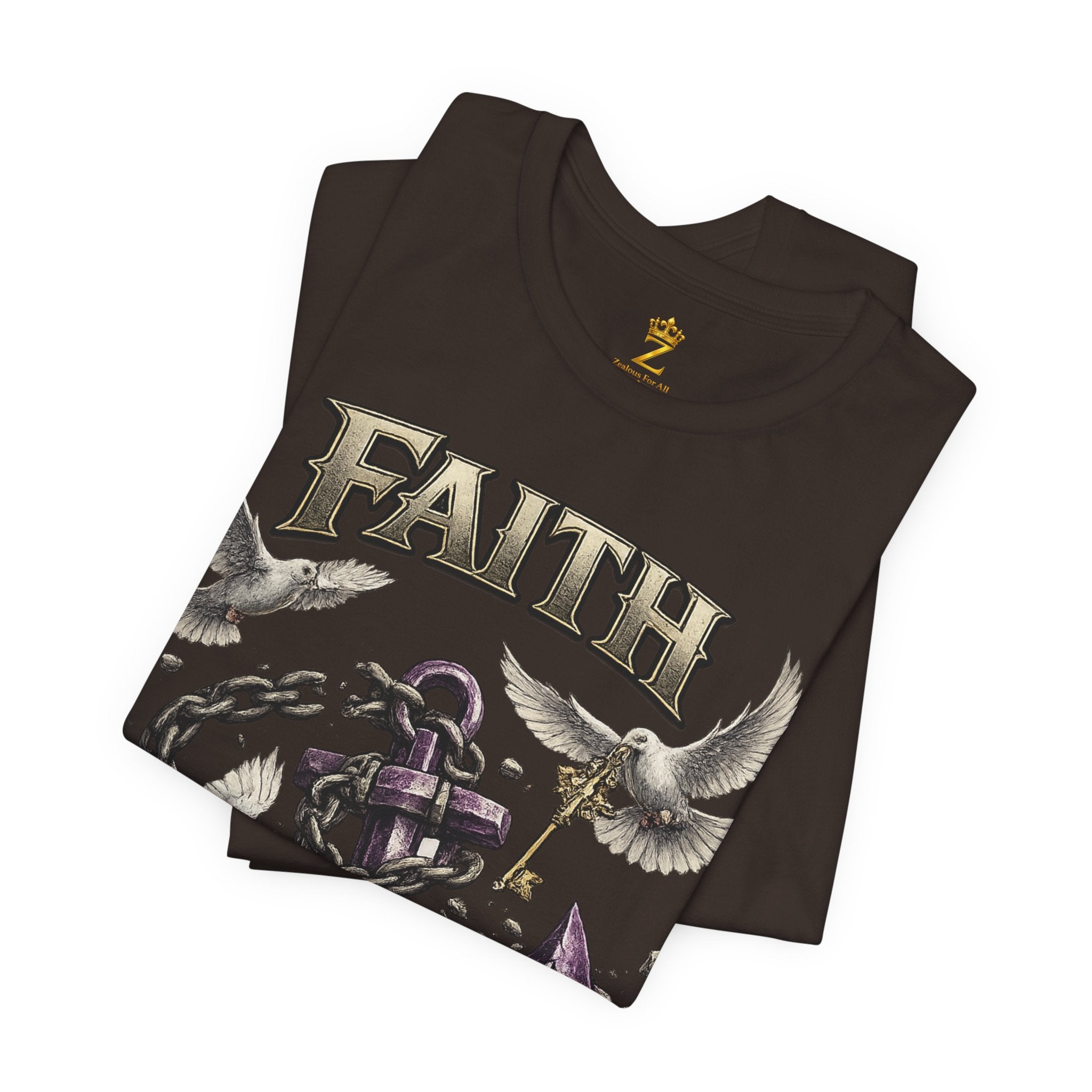 Faith Prevails T‑Shirt (Purple Anchor) Printify