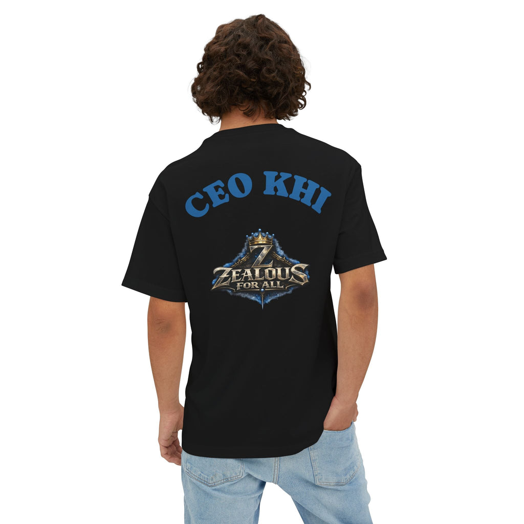 CEO KHI EDITION *Oversized* Discipline Over Emotions Graphic T-Shirt (Blue Heart) Printify