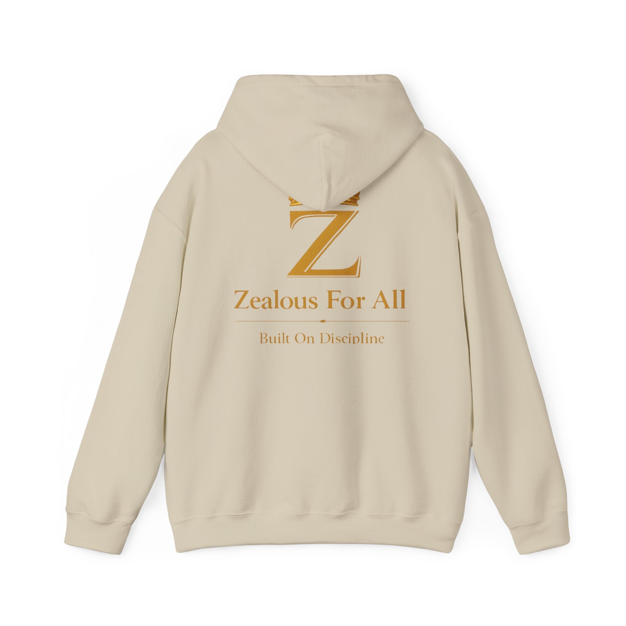 Zealous For All Hoodie — Gold Front Logo Sweatshirt - Zealous For All