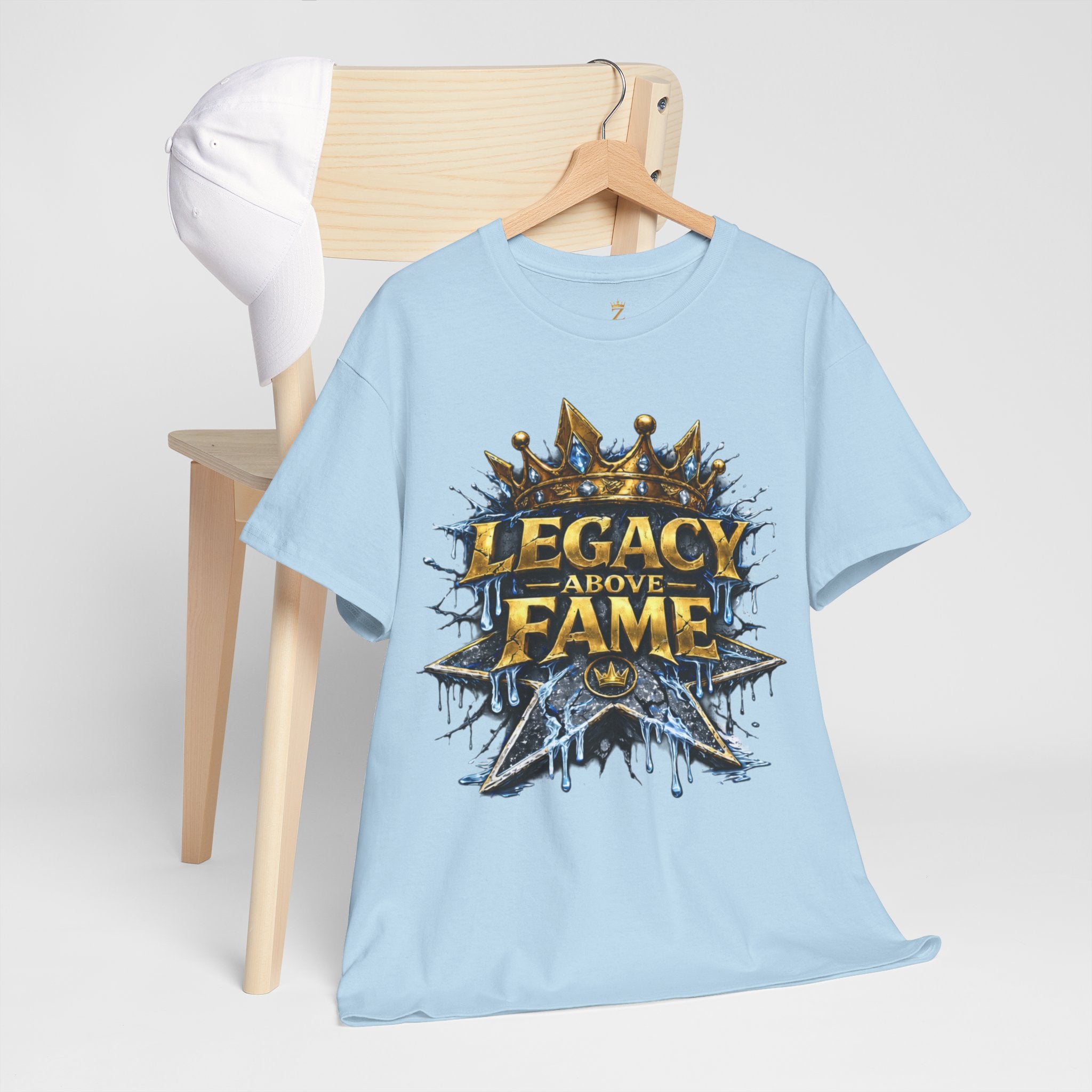 Adult Legacy Above Fame Graphic T-Shirt (Icy Blue Drip) - Zealous For All