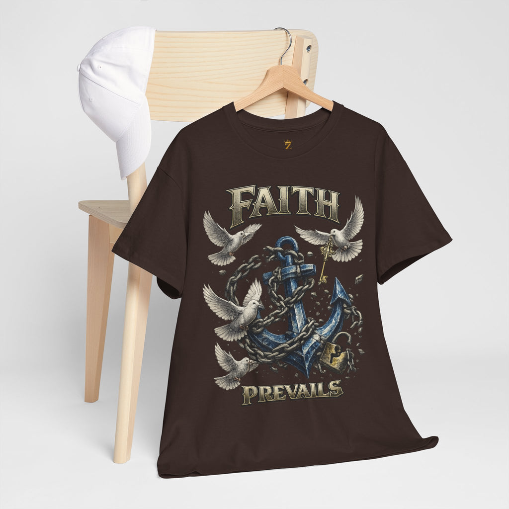 Adult Faith Prevails T‑Shirt (Blue Anchor) Printify
