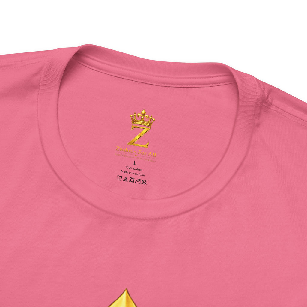 Unisex Zealous For All T-Shirt (Gold Logo) Printify
