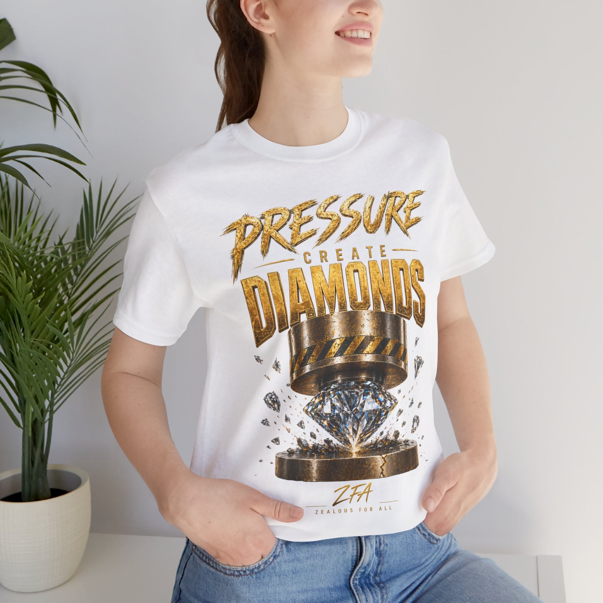 Pressure Create Diamonds T-Shirt — Motivational Graphic Tee