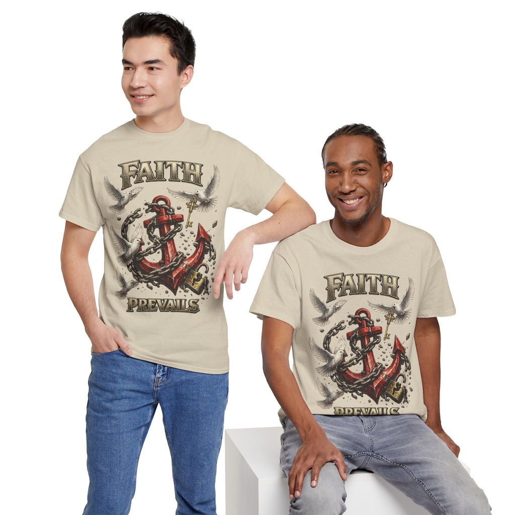 Adult Faith Prevails T‑Shirt (Red Anchor) Printify
