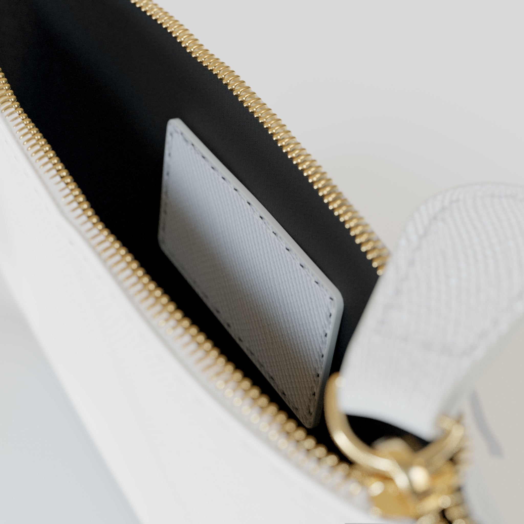 ZFA Clutch Bag — 'Zealous For All' Gold Crown Logo Leather Wristlet Printify