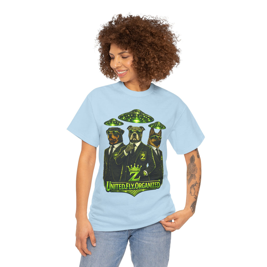 Adult "United. Fly. Organized." Graphic Tee (Lime Green) Printify