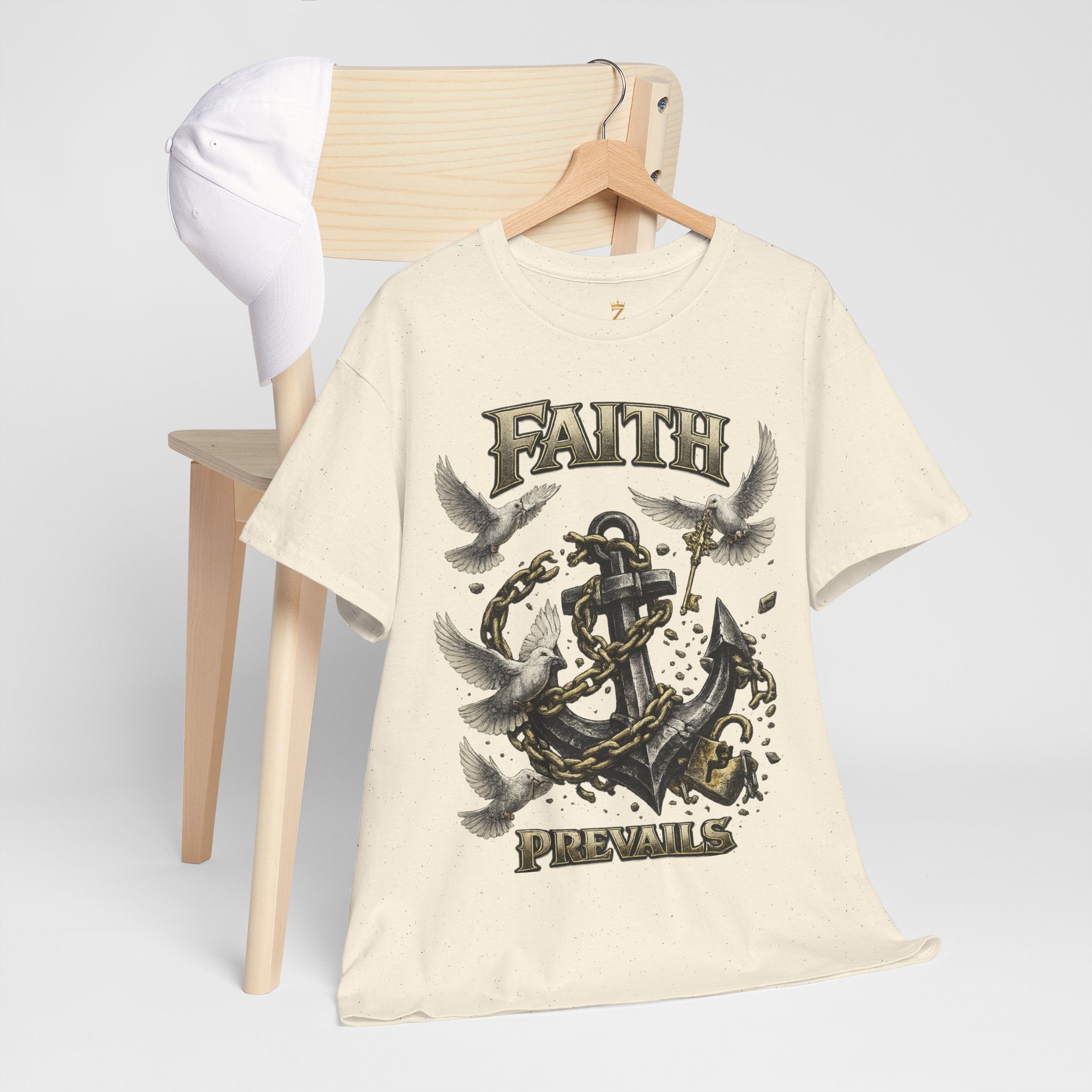 Adult Faith Prevails T‑Shirt (Black Anchor) Printify