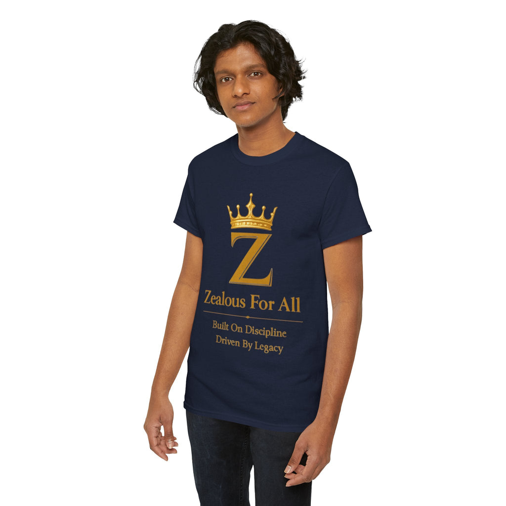Unisex Zealous For All T-Shirt (Gold Logo) Printify