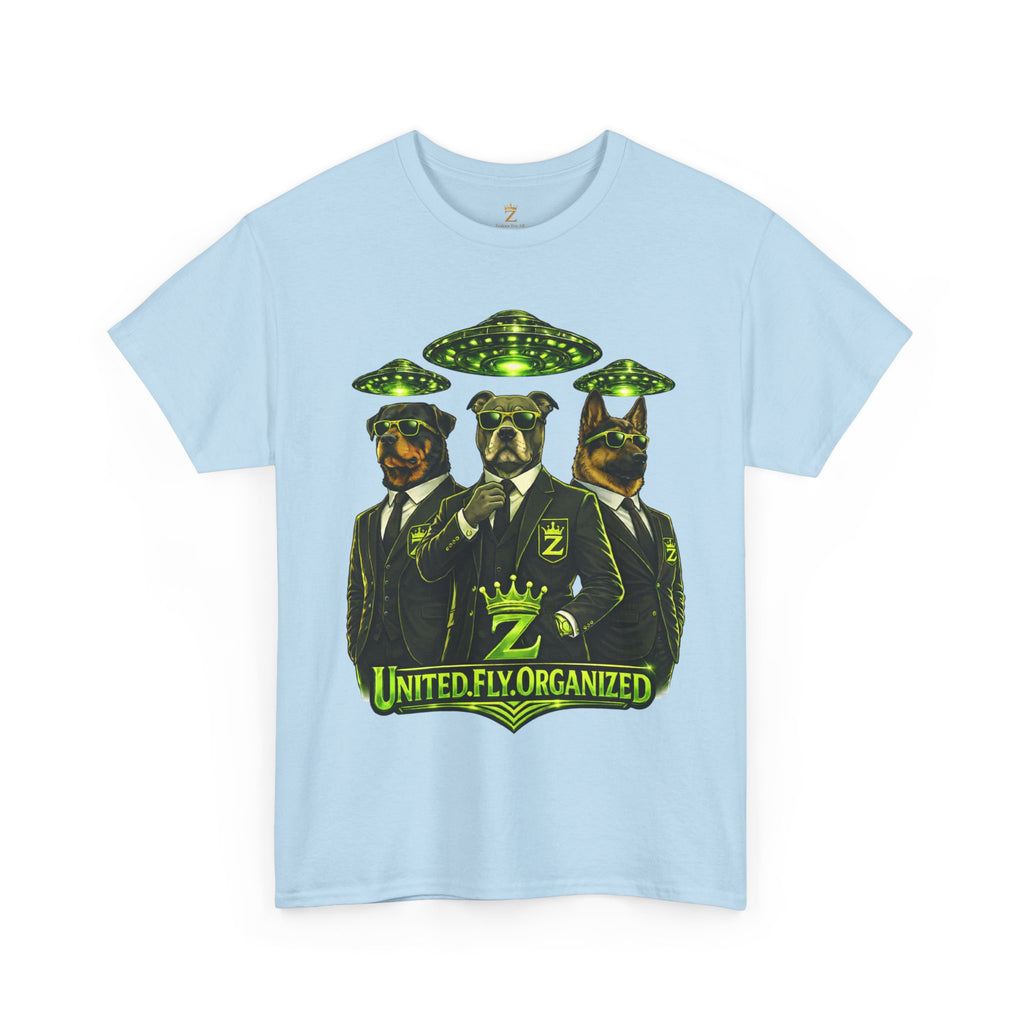 Adult "United. Fly. Organized." Graphic Tee (Lime Green) Printify