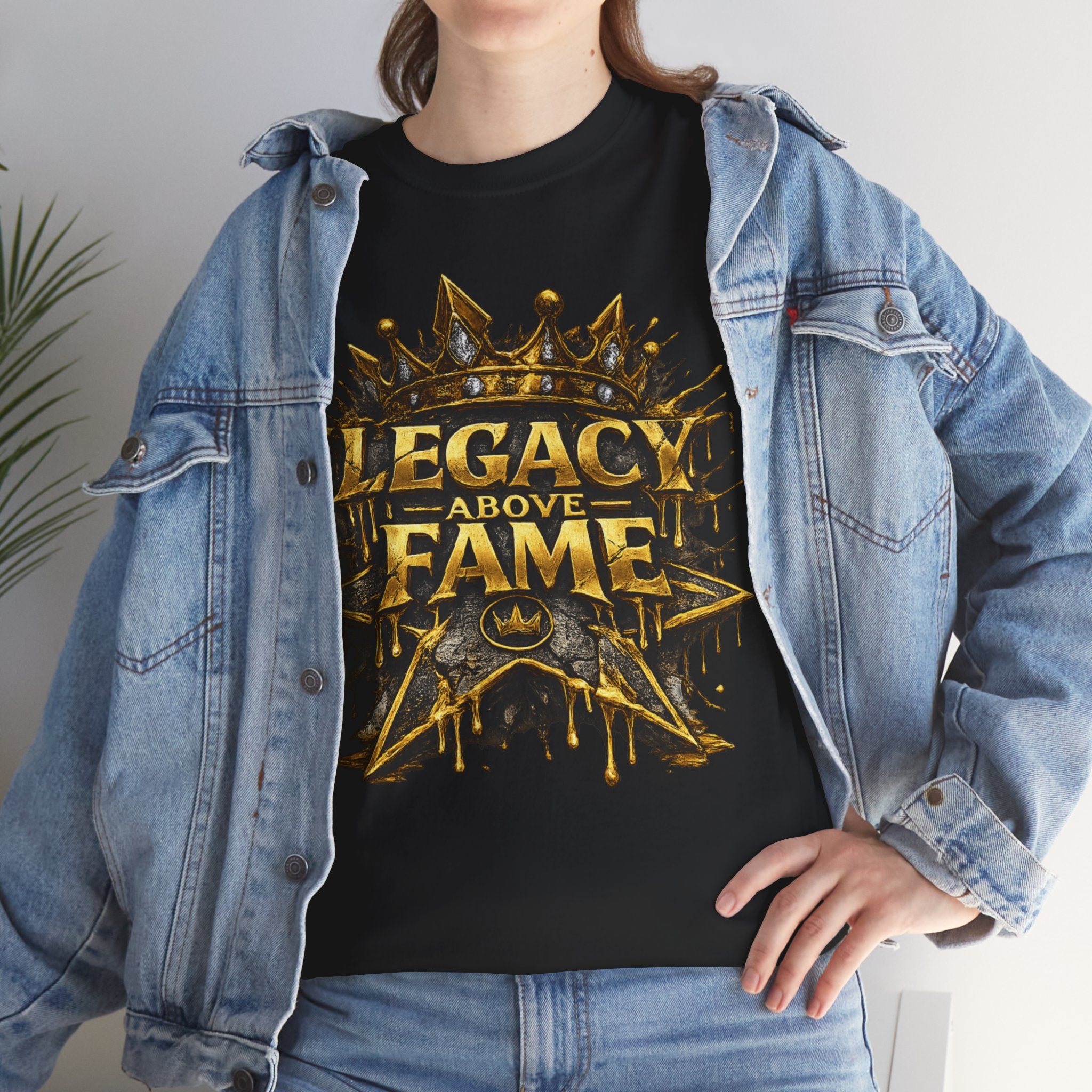 Adult Legacy Above Fame Graphic T-Shirt (Gold Drip) - Zealous For All