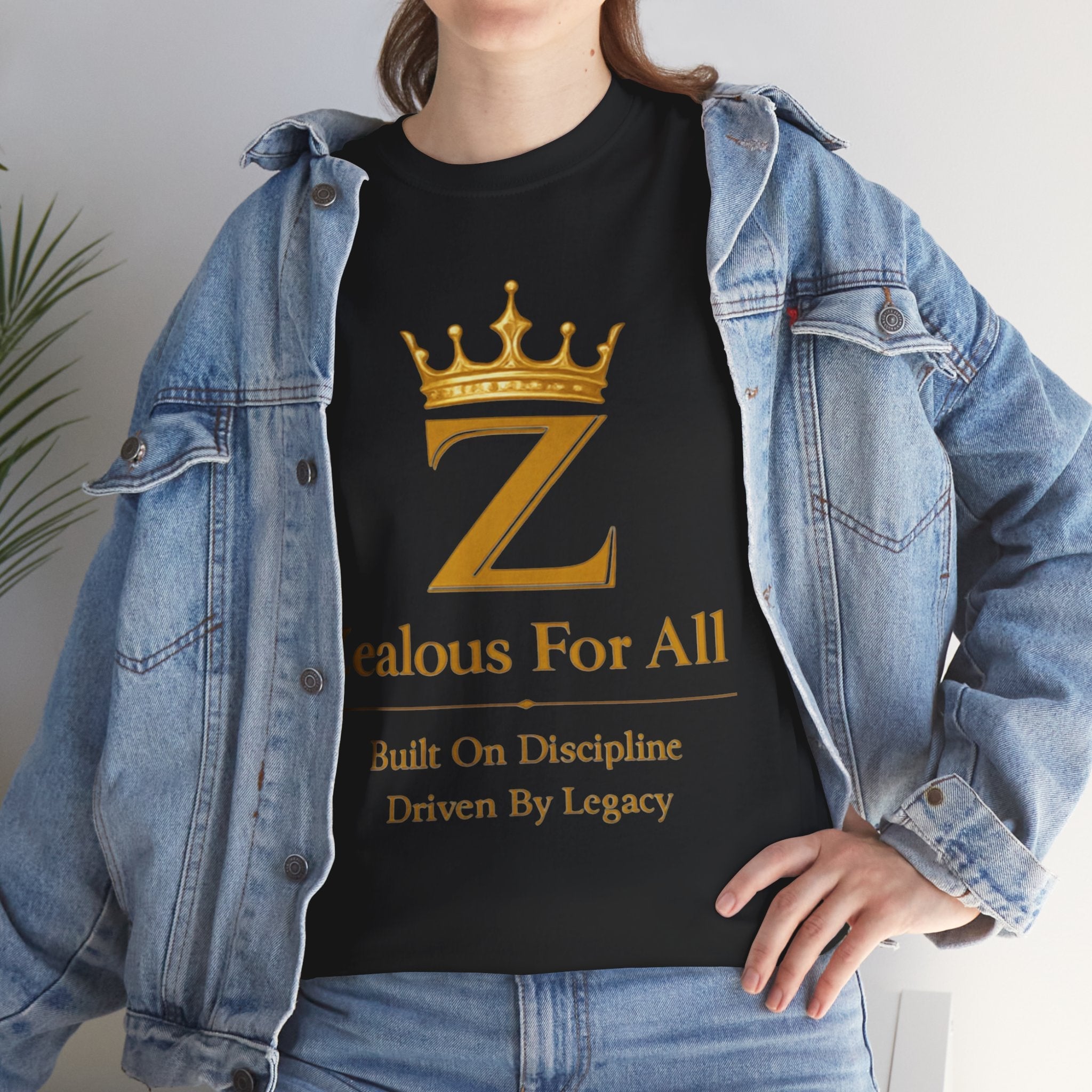 Unisex Zealous For All T-Shirt (Gold Logo) Printify