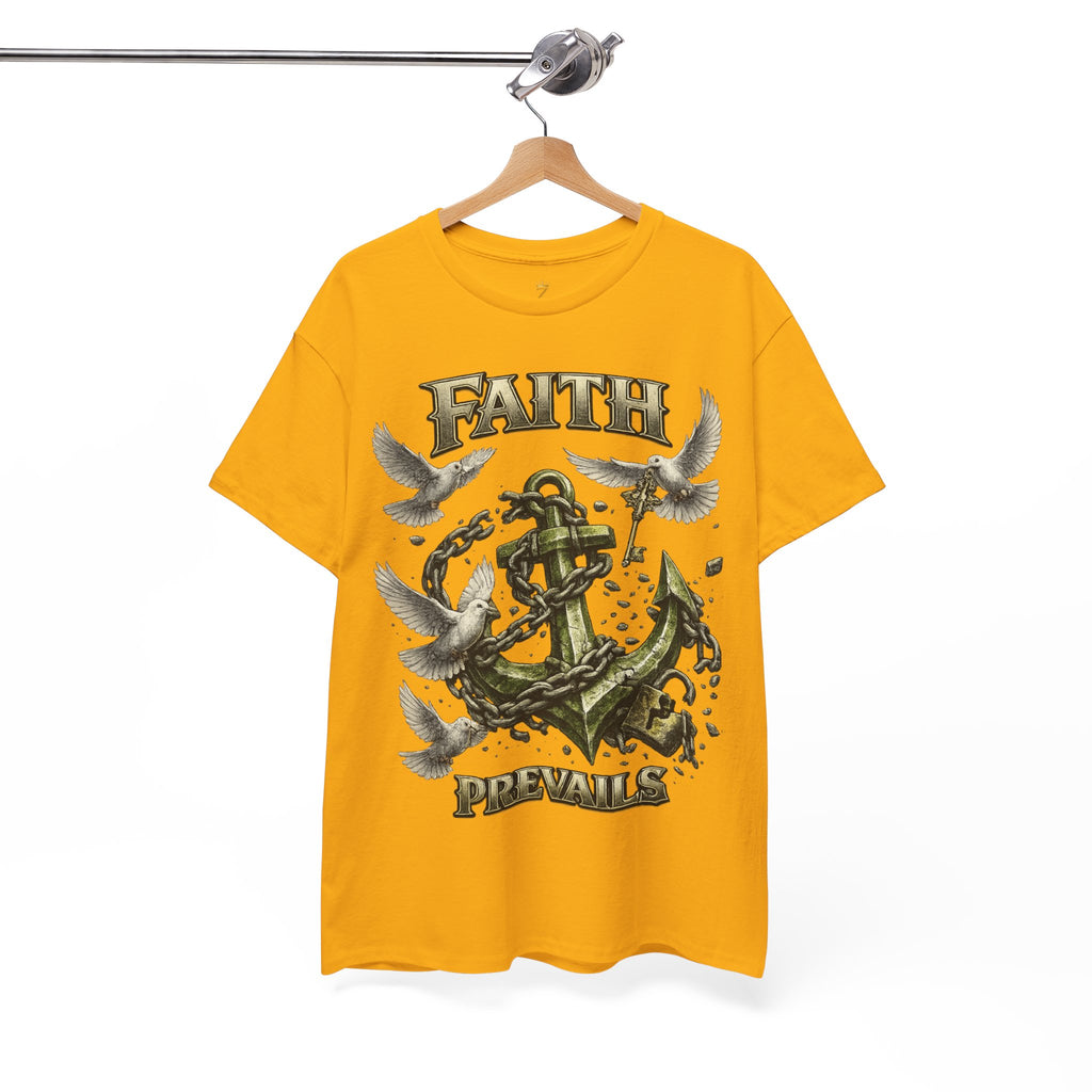 Adult Faith Prevails Anchor T-Shirt (Green Anchor) Printify