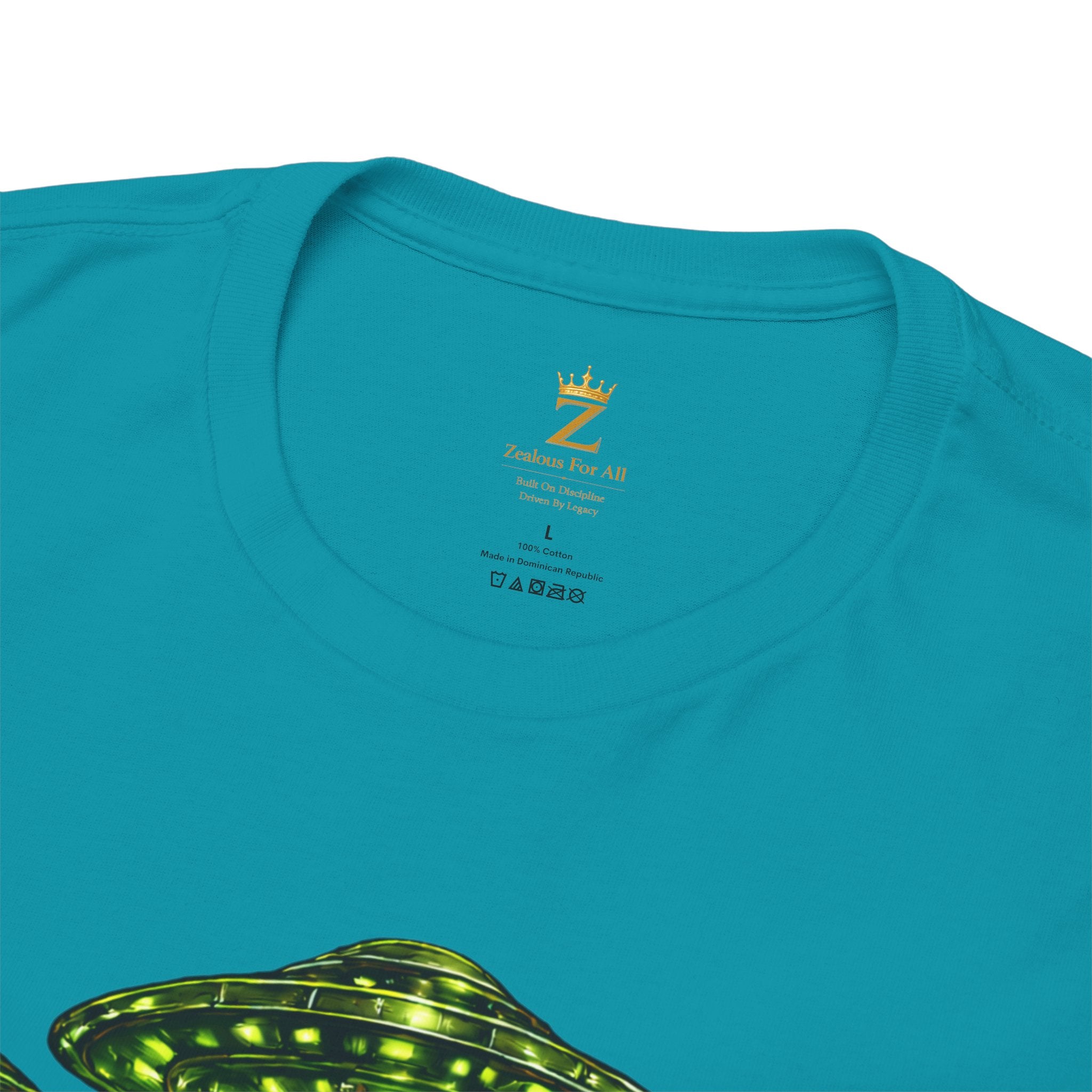 Adult "United. Fly. Organized." Graphic Tee (Lime Green) Printify