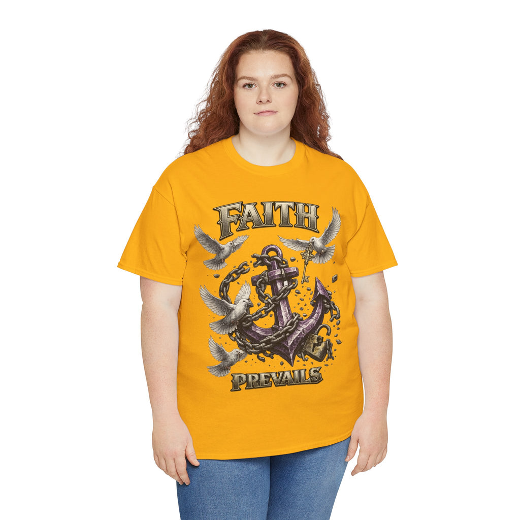 Adult Faith Prevails T‑Shirt (Purple Anchor) Printify