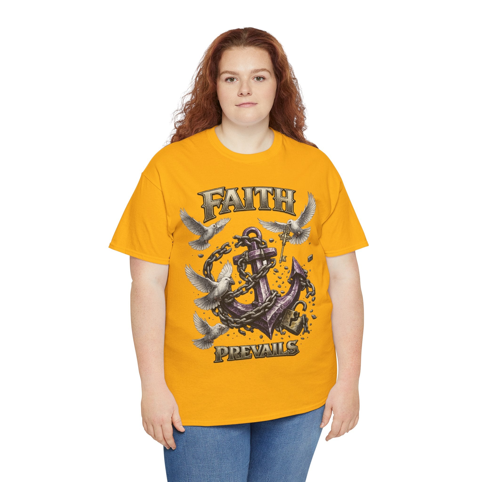 Adult Faith Prevails T‑Shirt (Purple Anchor) Printify