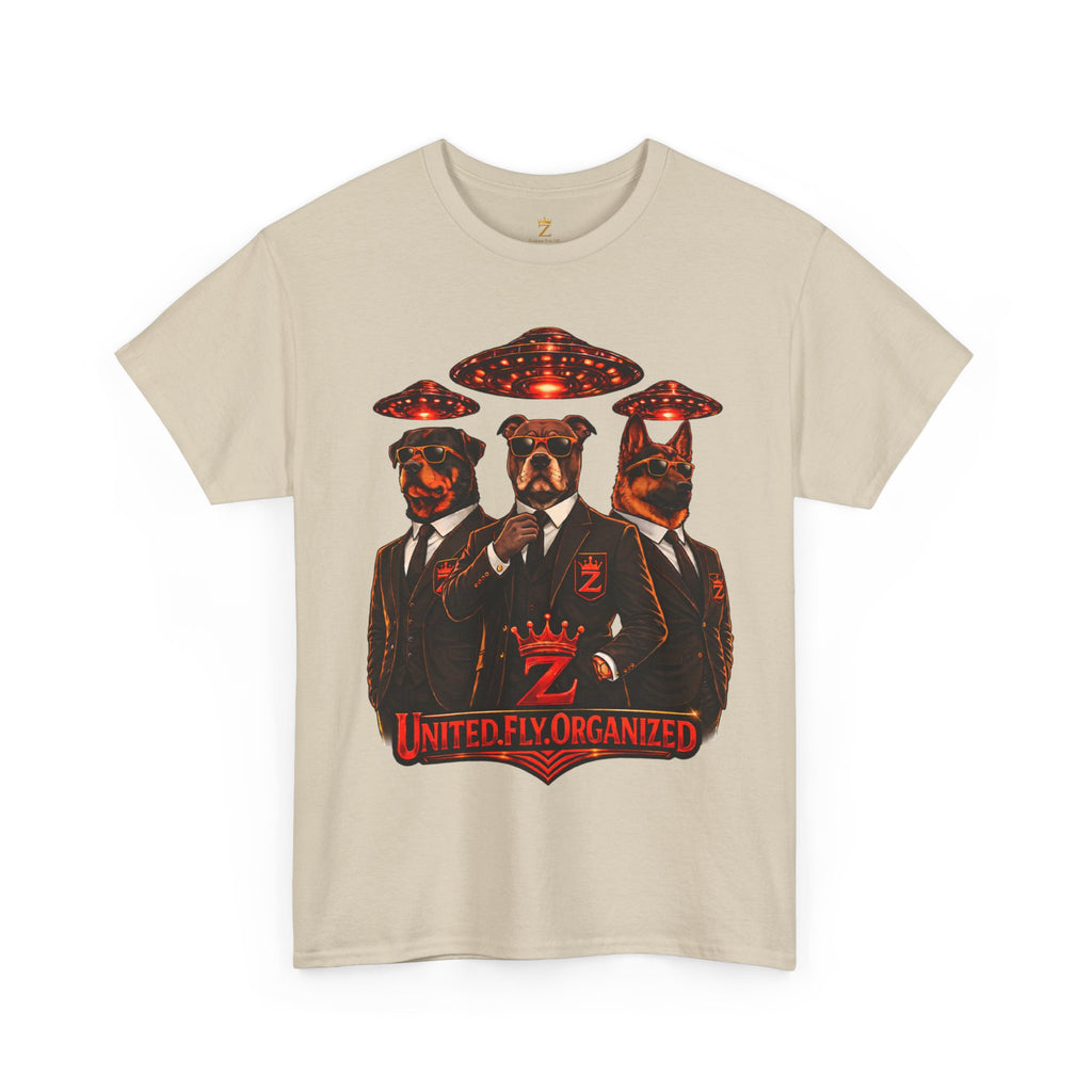 Adult "United. Fly. Organized." Graphic Tee (Red) Printify