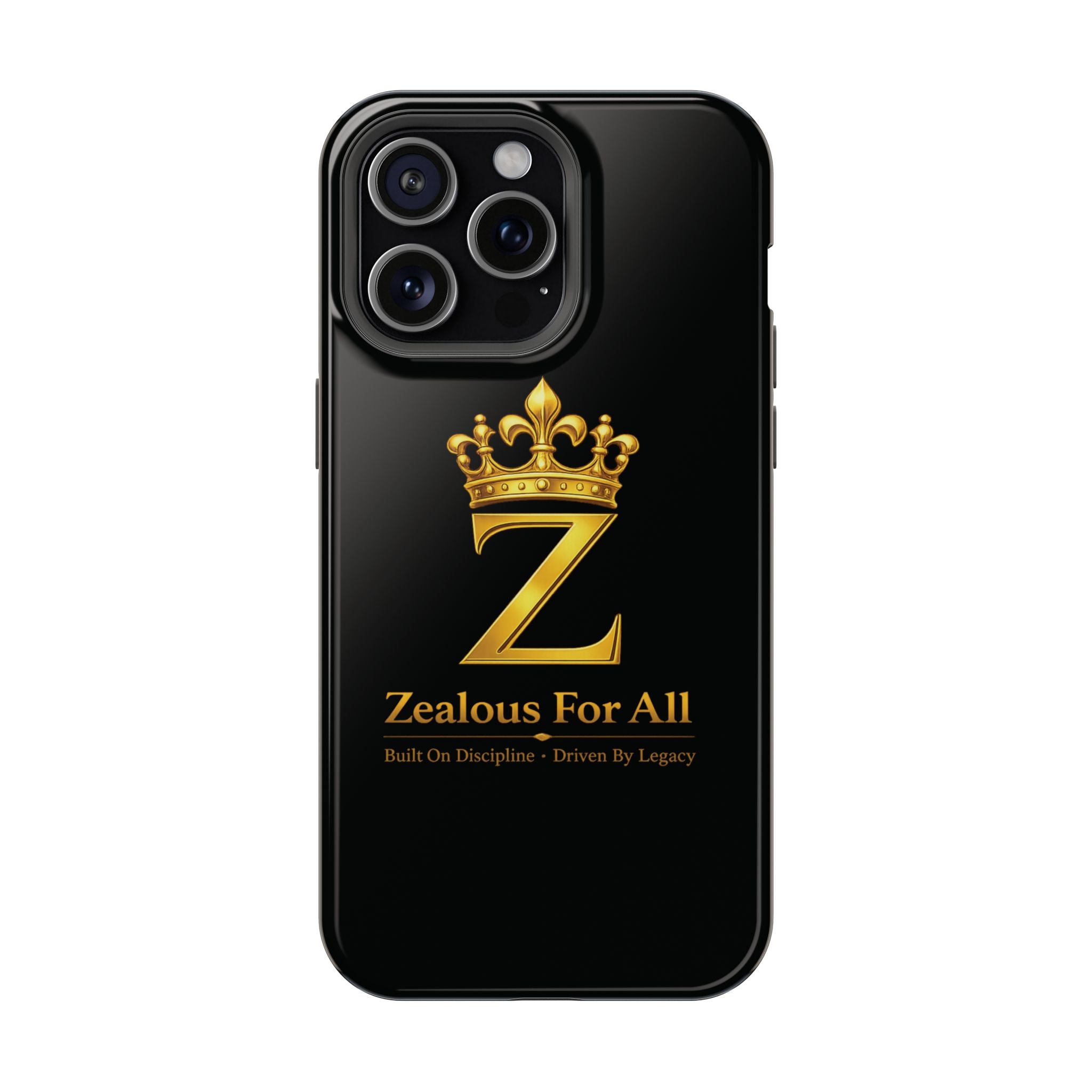 ZFA Phone Case  — "Zealous For All" Gold Crown Impact-Resistant Case Printify
