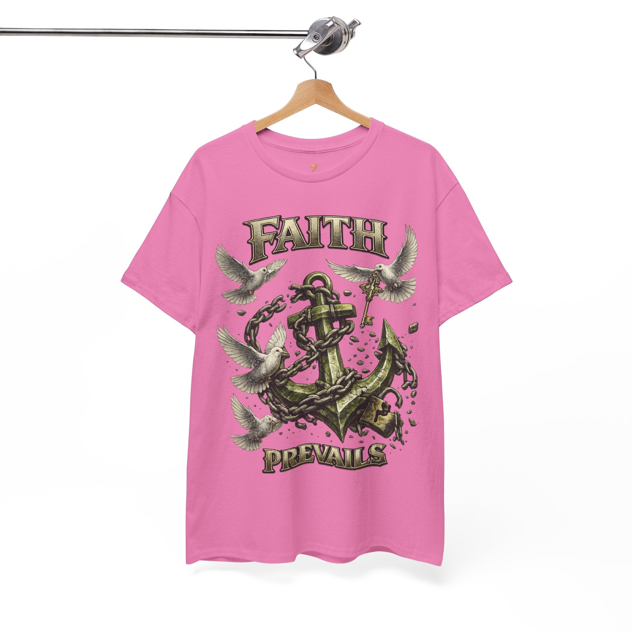 Adult Faith Prevails Anchor T-Shirt (Green Anchor) Printify