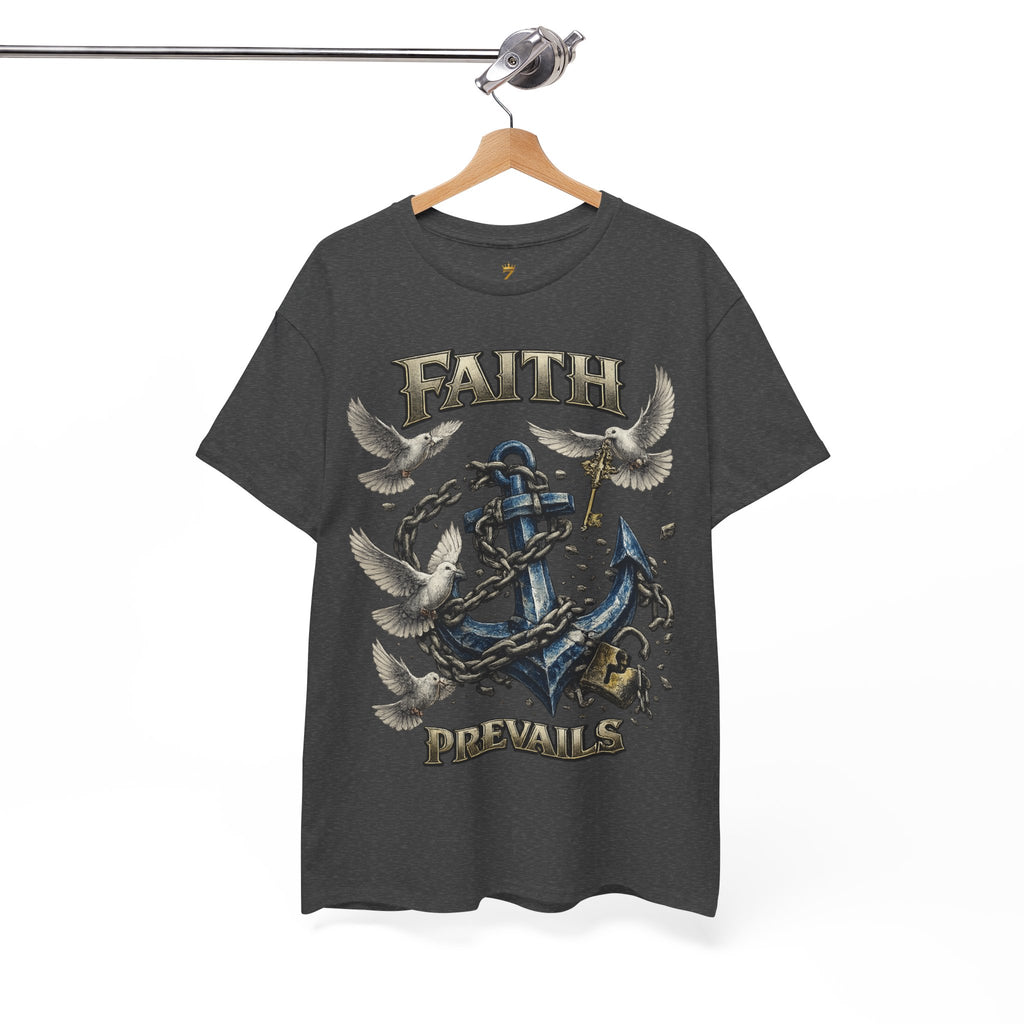 Adult Faith Prevails T‑Shirt (Blue Anchor) Printify