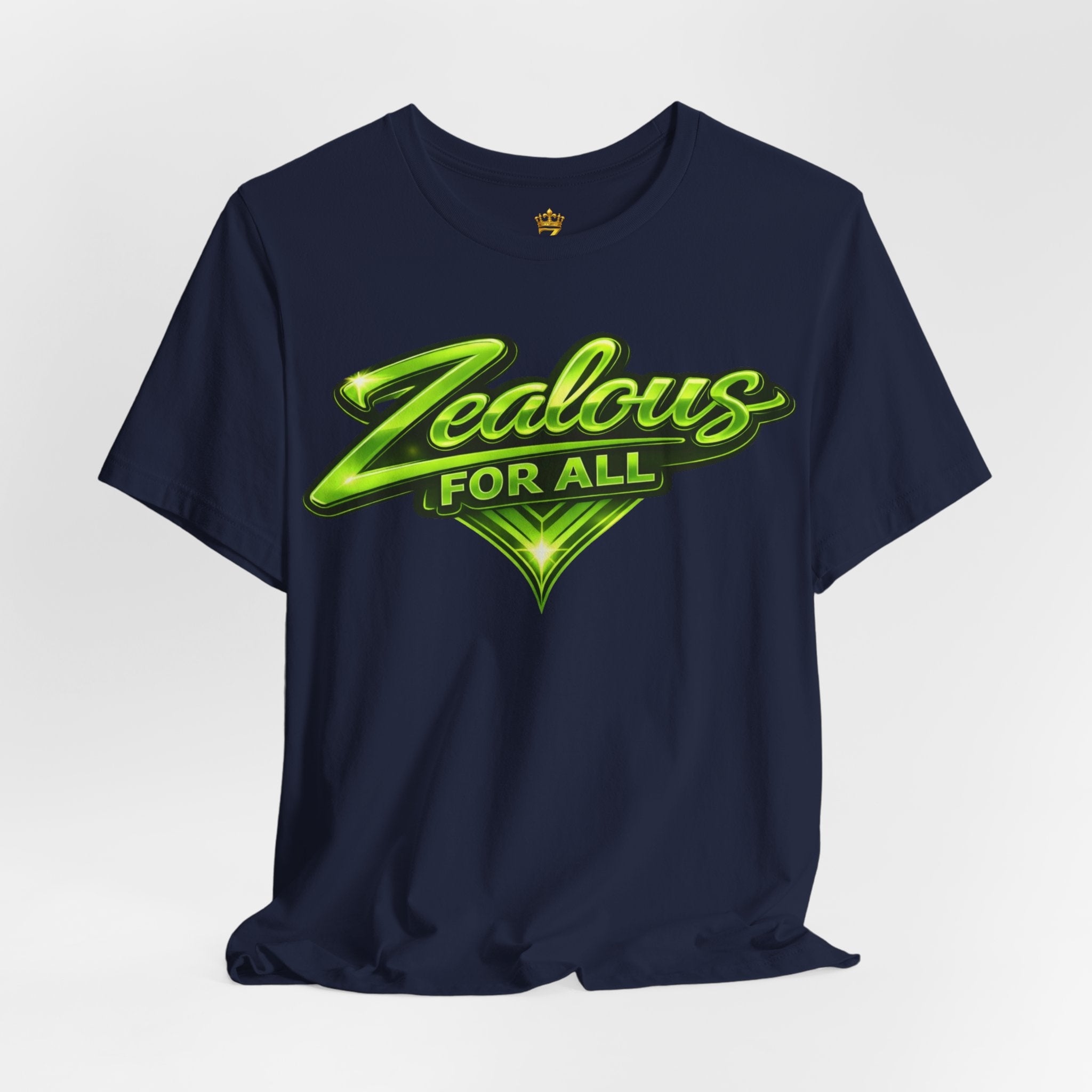 Zealous For All Graphic T-Shirt (Lime Green Logo) Printify