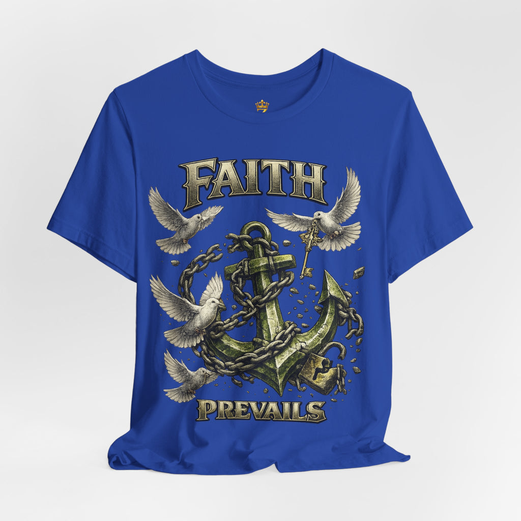Faith Prevails T‑Shirt (Green Anchor) Printify