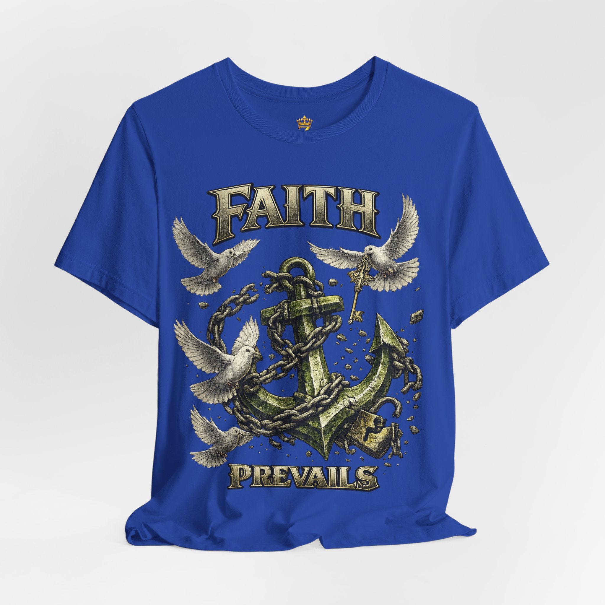 Faith Prevails T‑Shirt (Green Anchor) Printify
