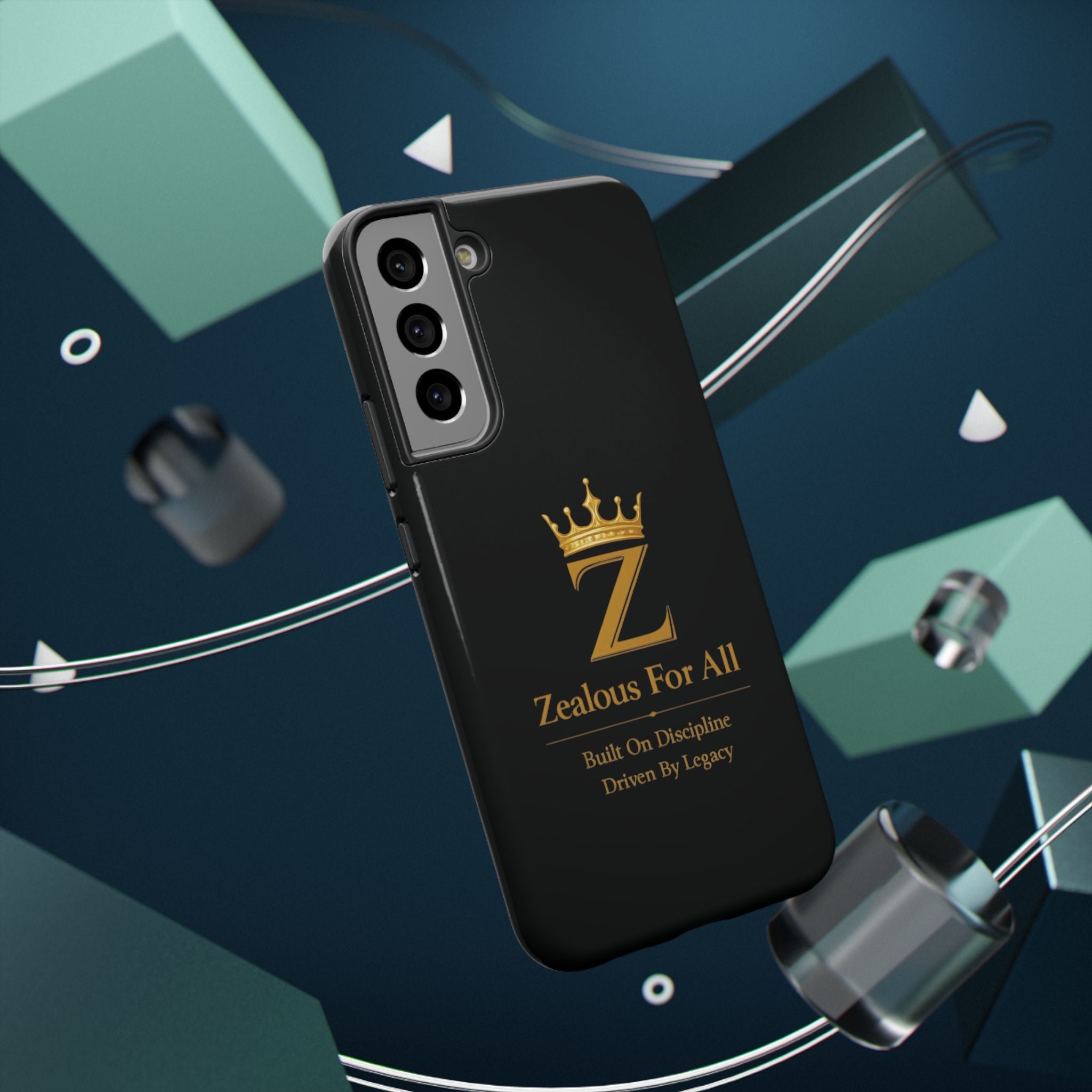 Phone Case — "Zealous For All" Gold Crown Impact-Resistant Case Printify