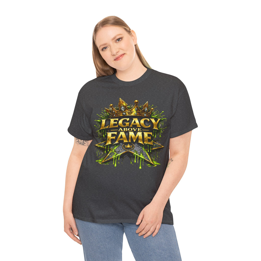 Adult Legacy Above Fame Graphic T-Shirt (Lime Green Drip) - Zealous For All